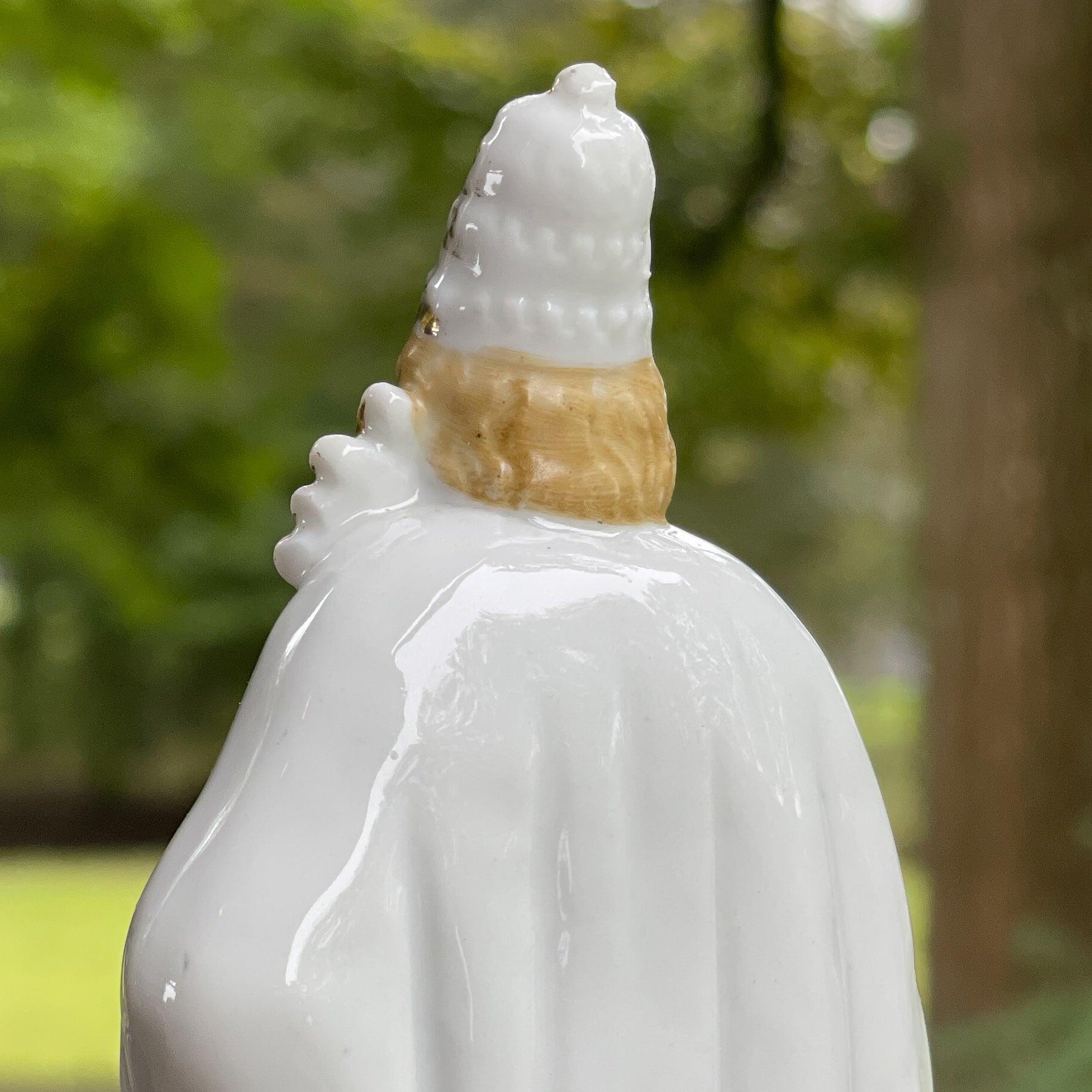 Antiek zeldzaam porseleinen beeld van St. Cornelius - The Collectionist
