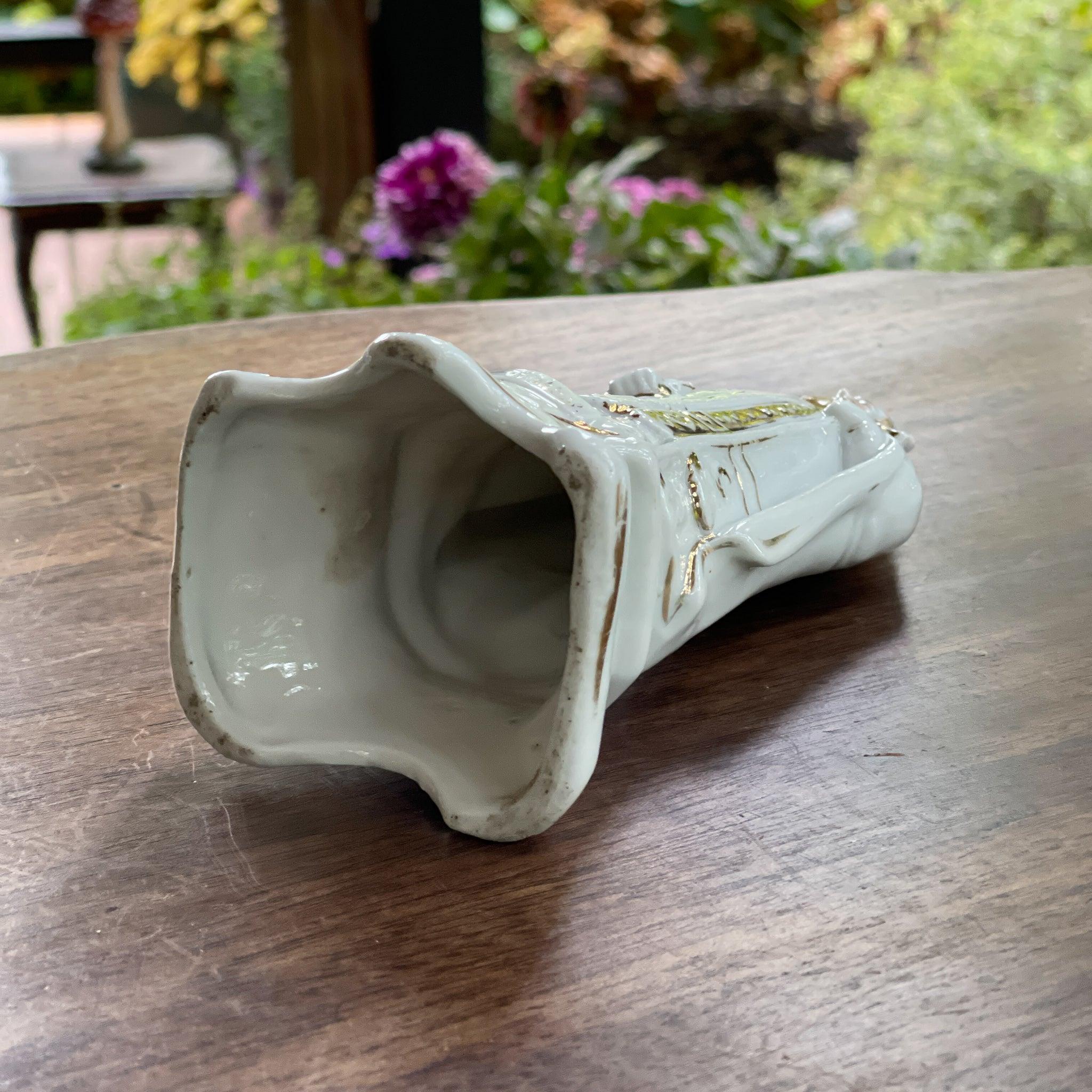 Antiek zeldzaam porseleinen beeld van St. Cornelius - Bamestra Curiosa