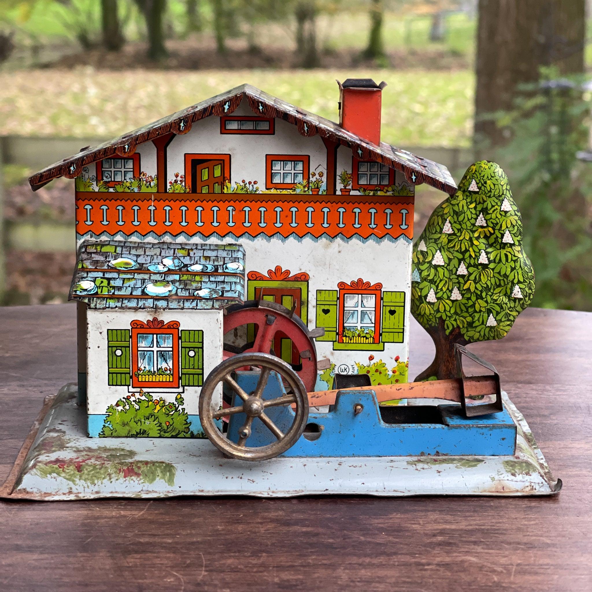 Antieke blikken watermolen voor stoommachine - Bamestra Curiosa