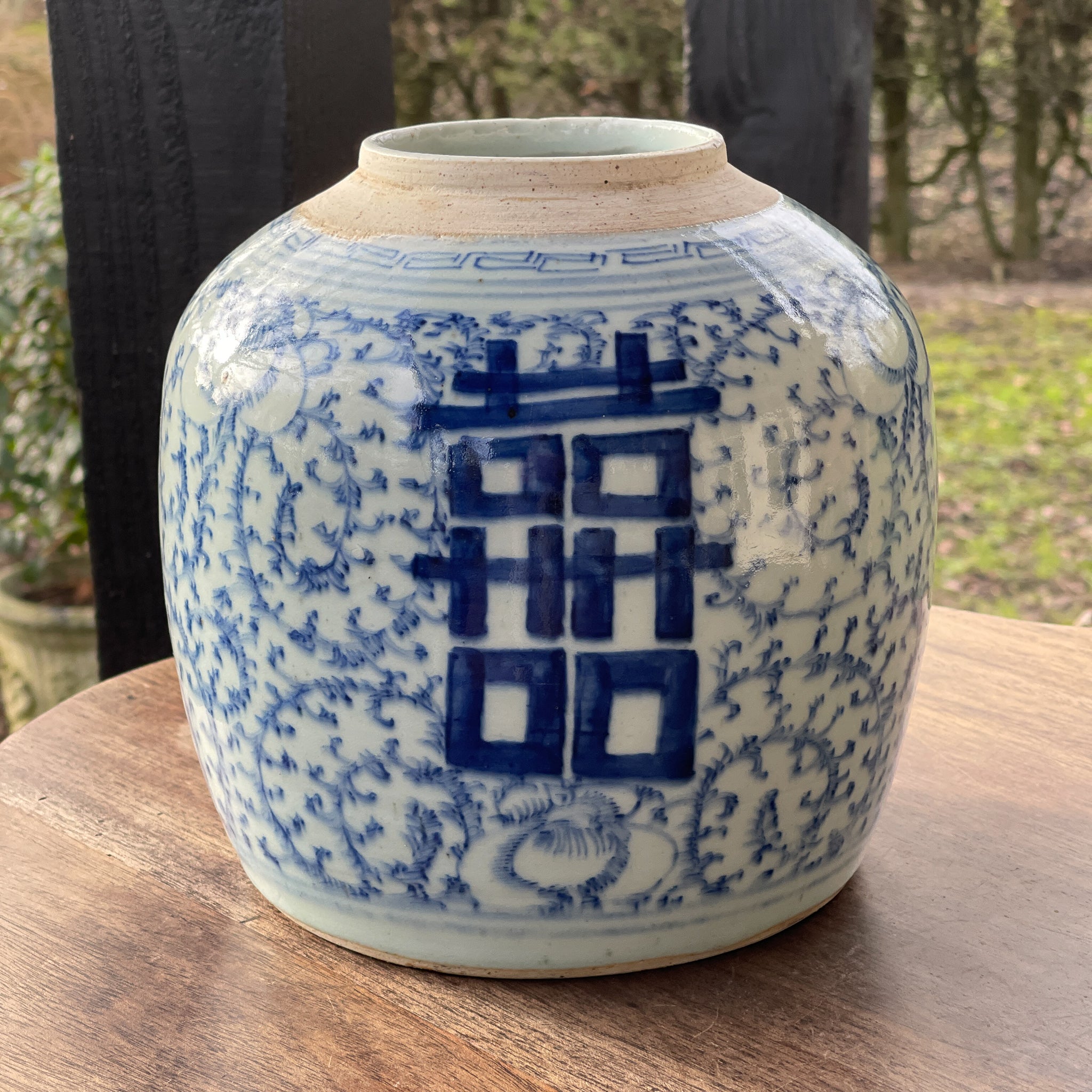 Blauw Chinese Gemberpot, 19e eeuw - Bamestra Curiosa