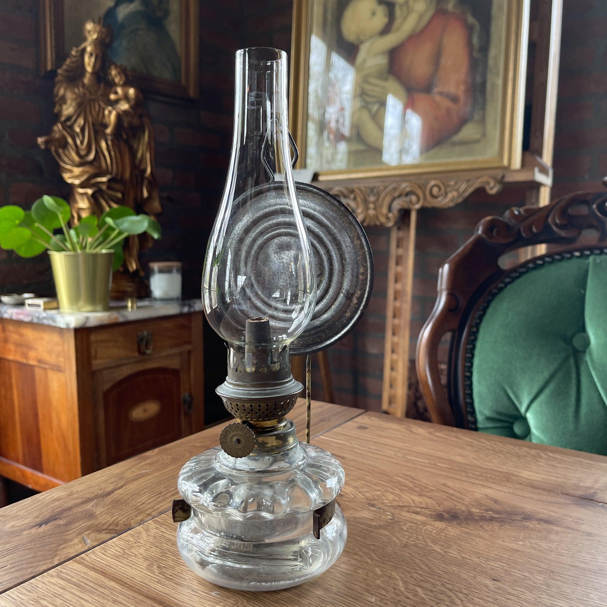 Antieke glazen olielamp Camerco - Bamestra Curiosa