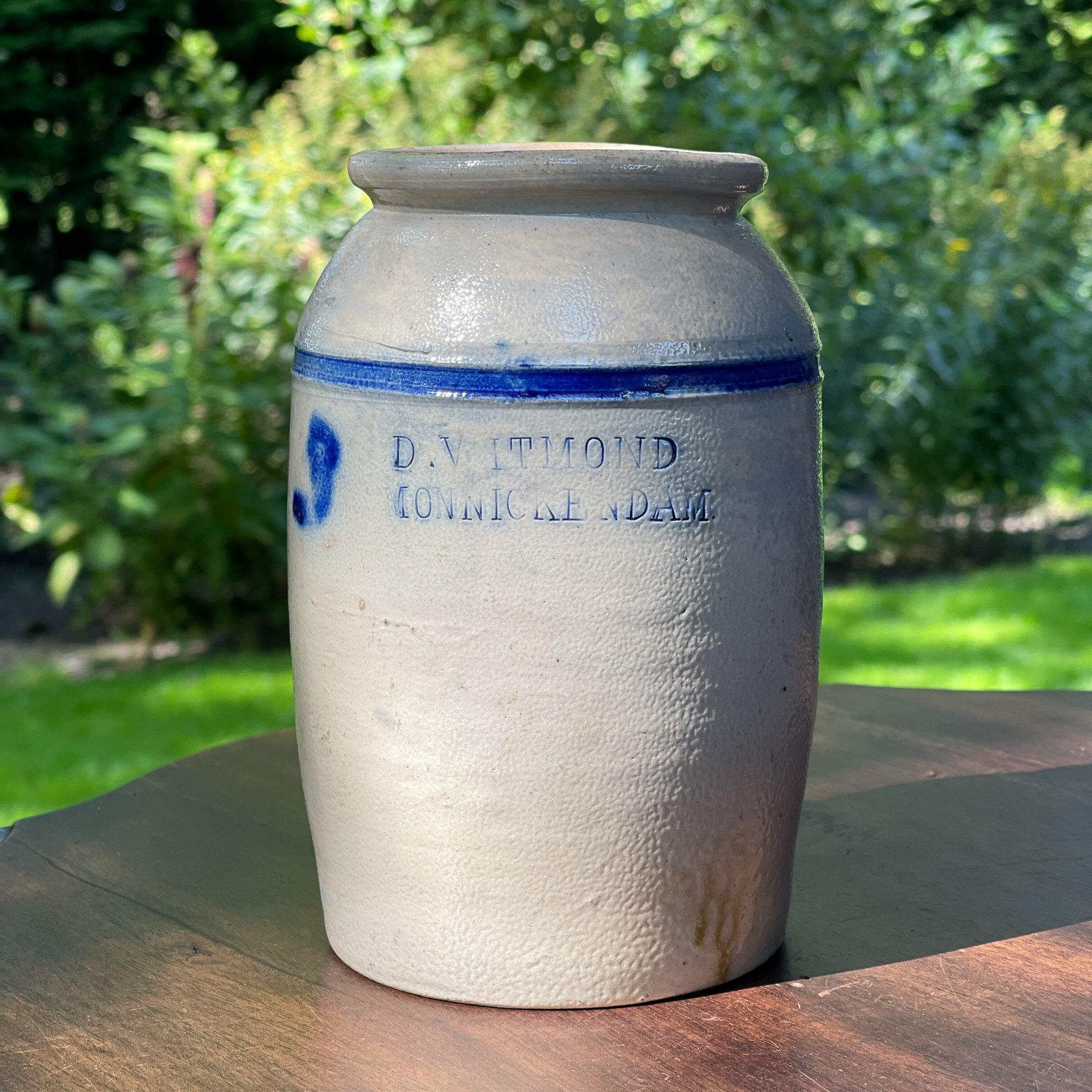 Antieke Keulse aardewerk Ansjovis pot Monnickendam - The Collectionist