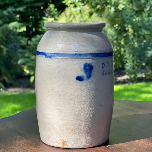 Antieke Keulse aardewerk Ansjovis pot Monnickendam - Bamestra Curiosa