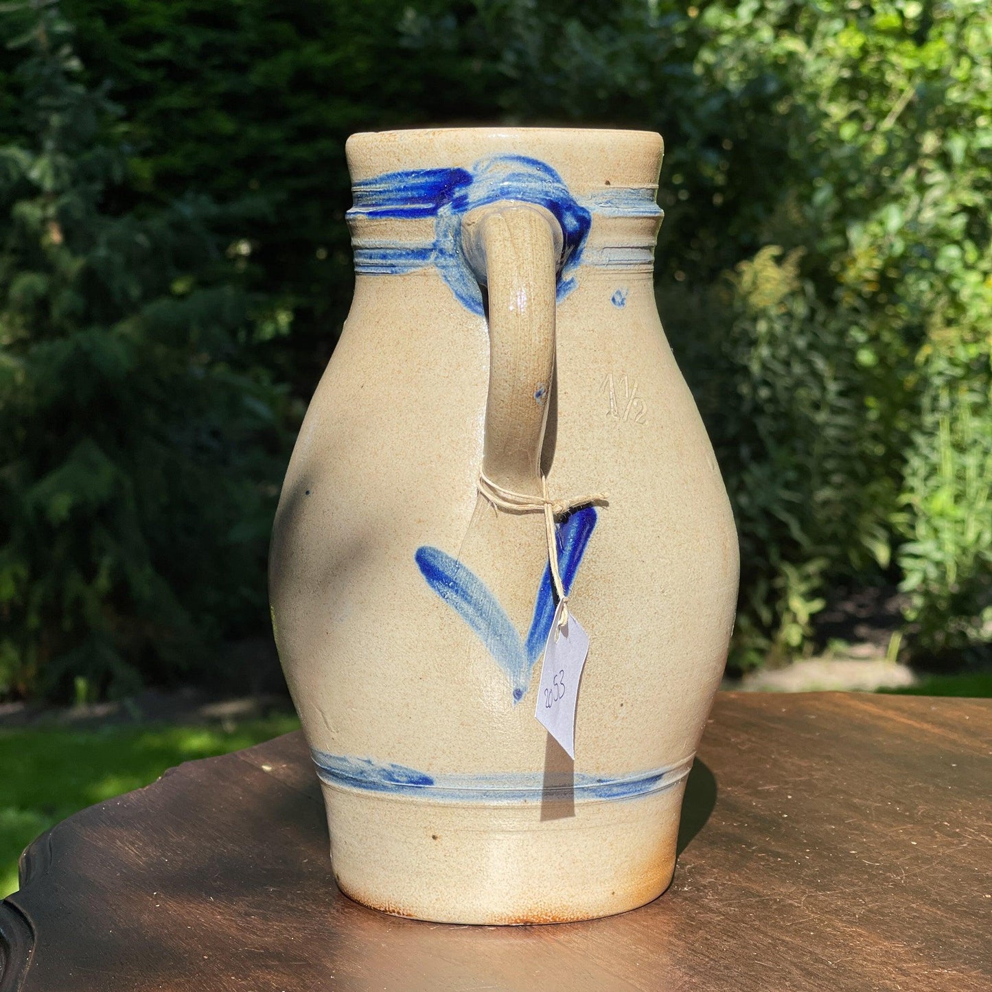 Antieke Keulse aardewerk schenkkan / vaas 1.5 L - Bamestra Curiosa