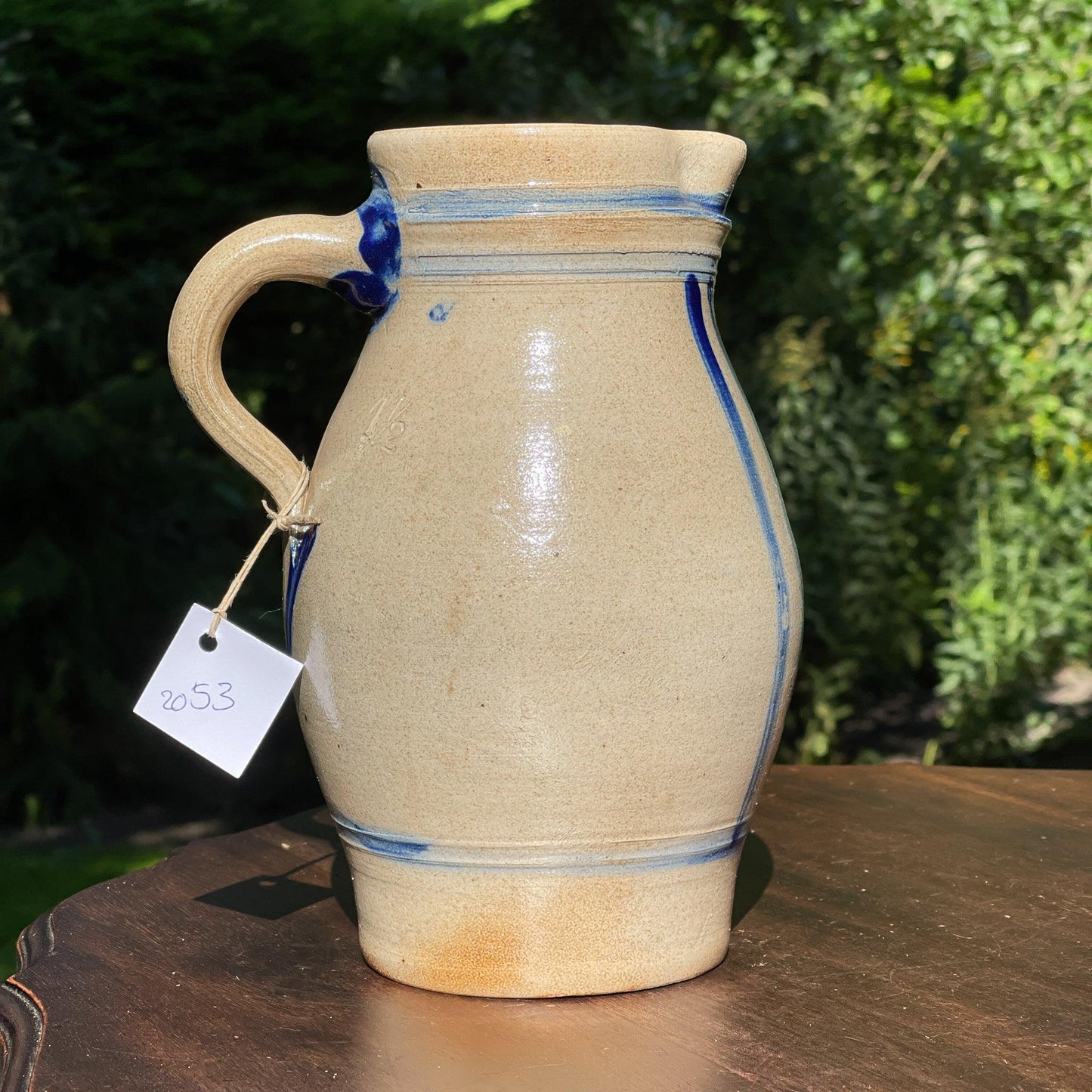 Antieke Keulse aardewerk schenkkan / vaas 1.5 L - Bamestra Curiosa