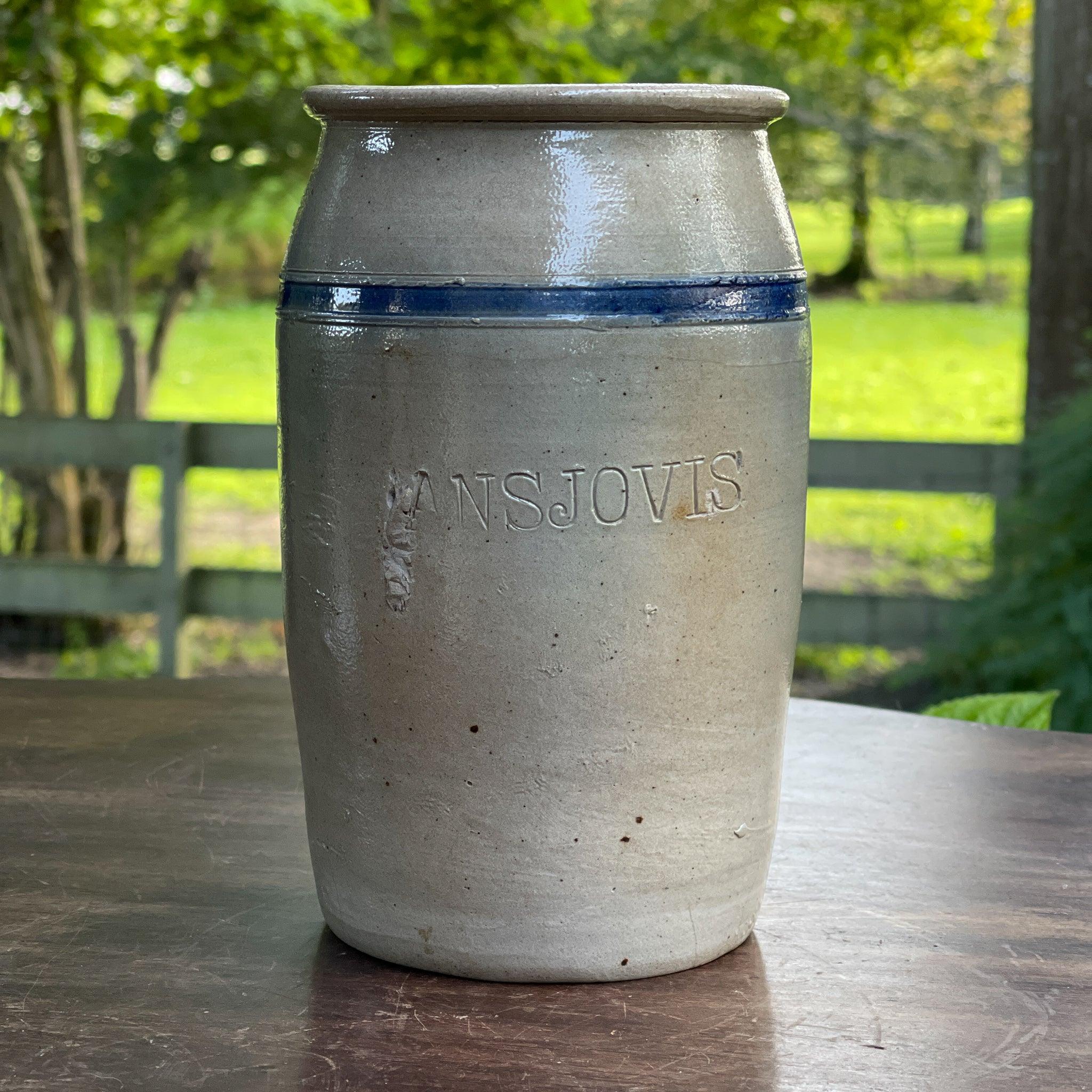 Antieke Keulse Ansjovis pot / bloempot / vaas - Bamestra Curiosa