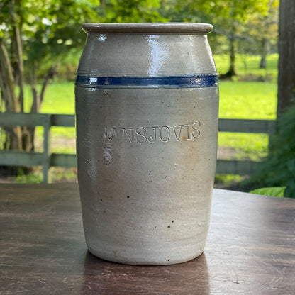 Antieke Keulse Ansjovis pot / bloempot / vaas - Bamestra Curiosa