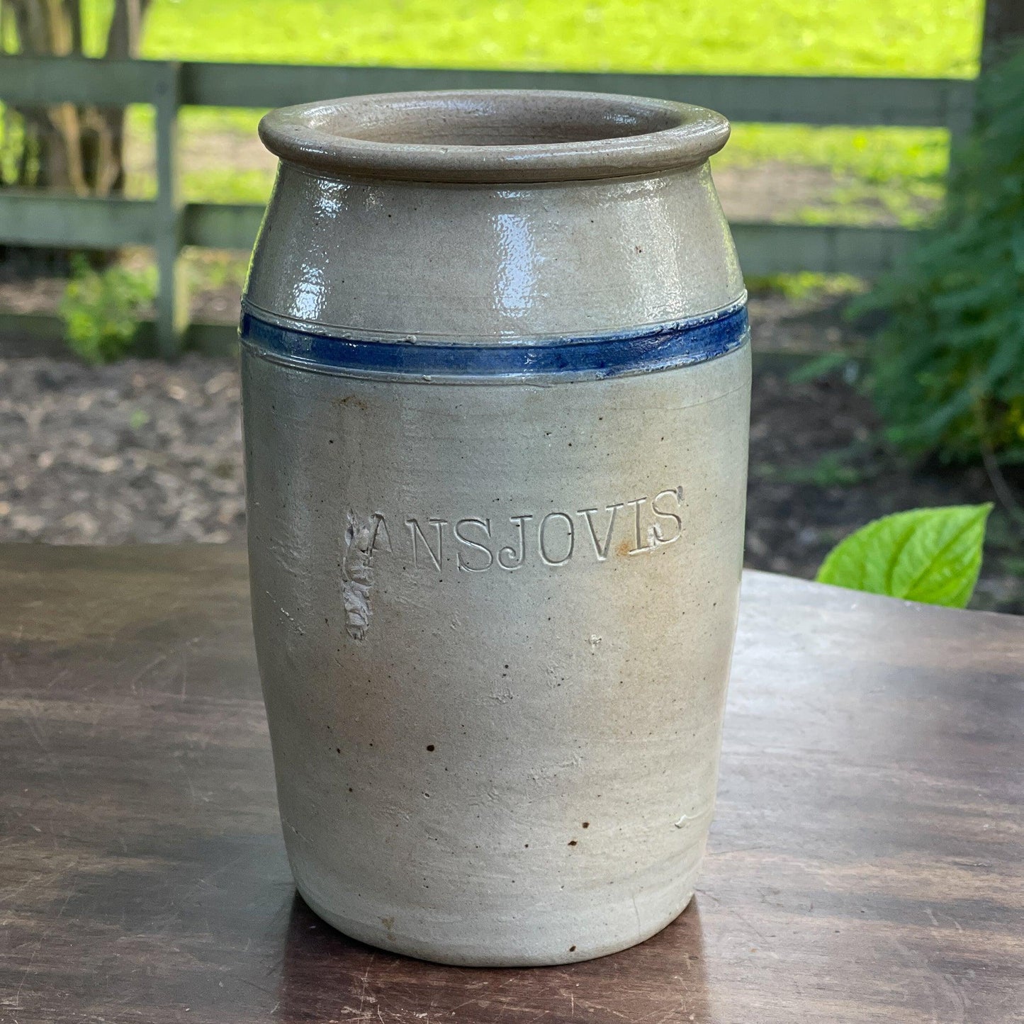 Antieke Keulse Ansjovis pot / bloempot / vaas - Bamestra Curiosa