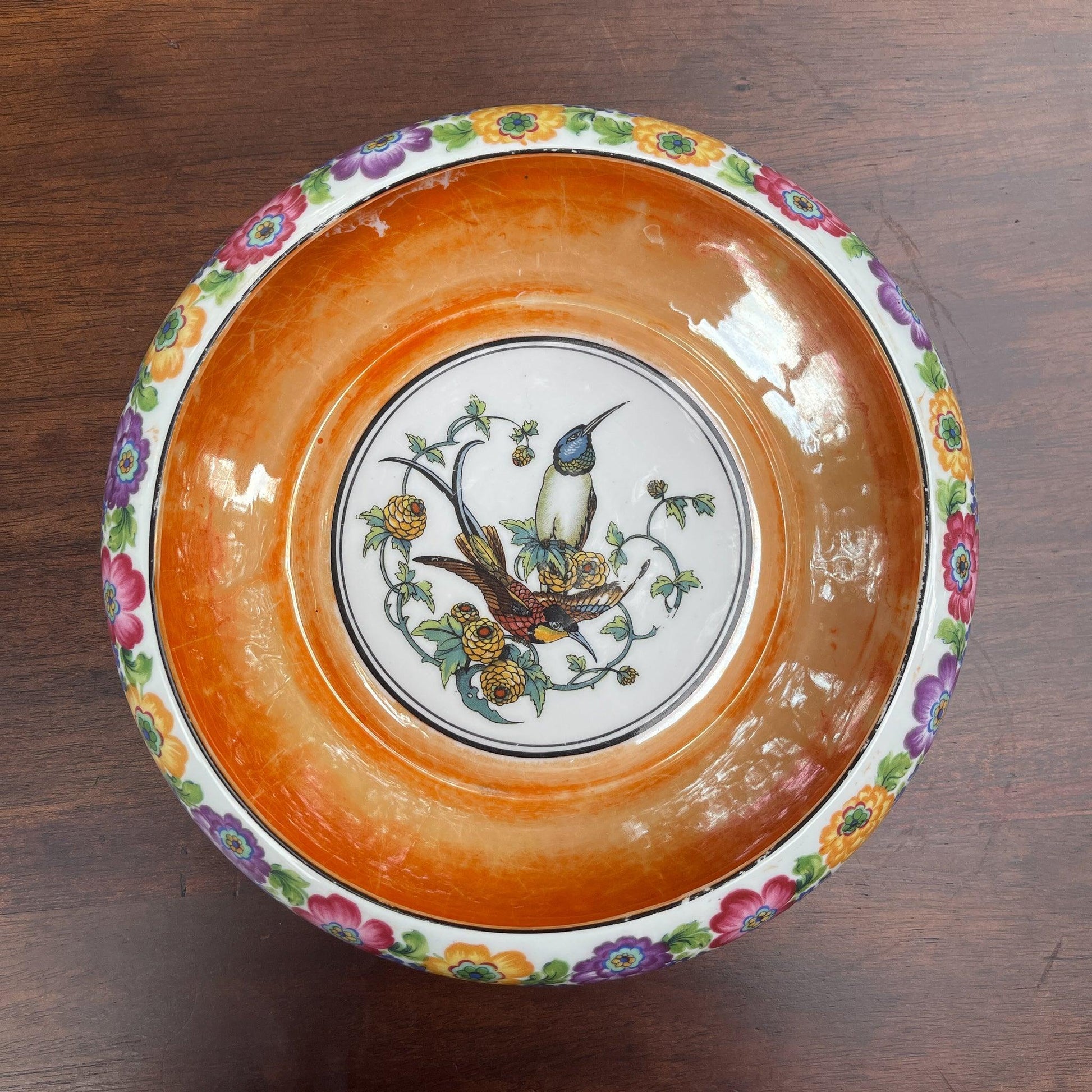 Antieke schaal met Kolibries (1910-1923) - Bamestra Curiosa