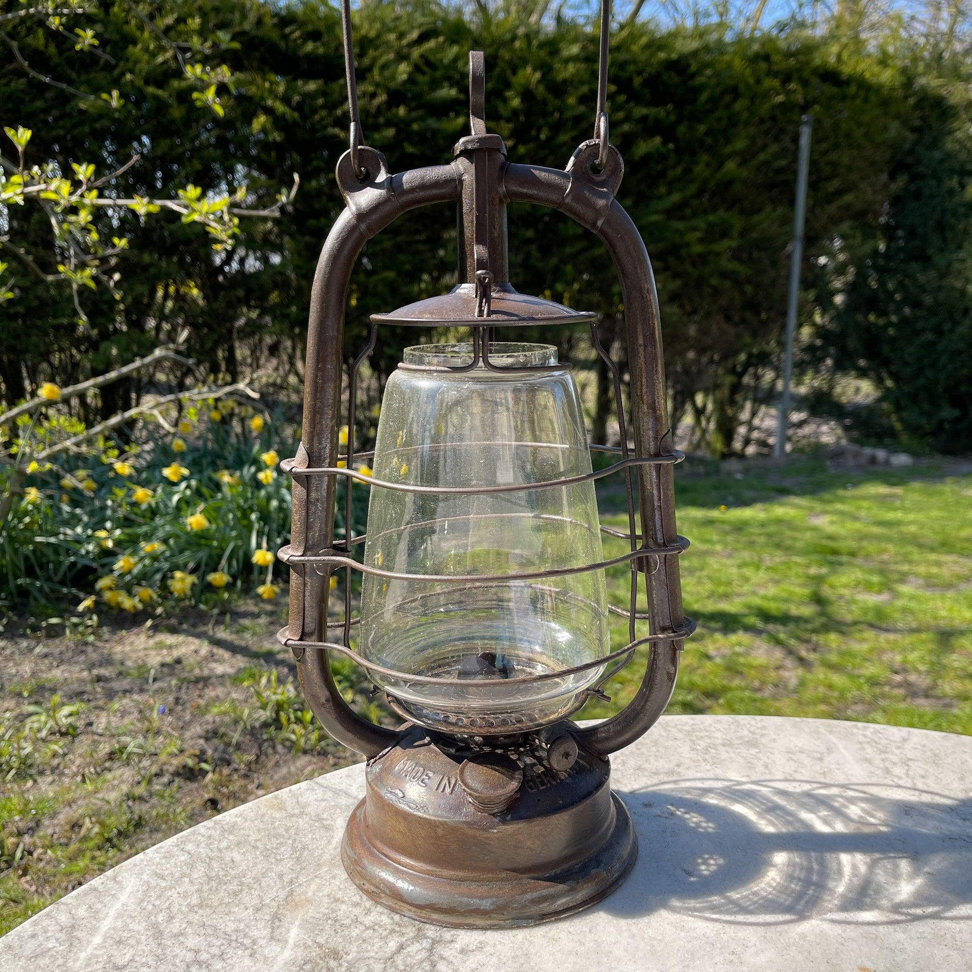 Antieke stormlantaarn Frowo 435 petroleum lamp - Bamestra Curiosa