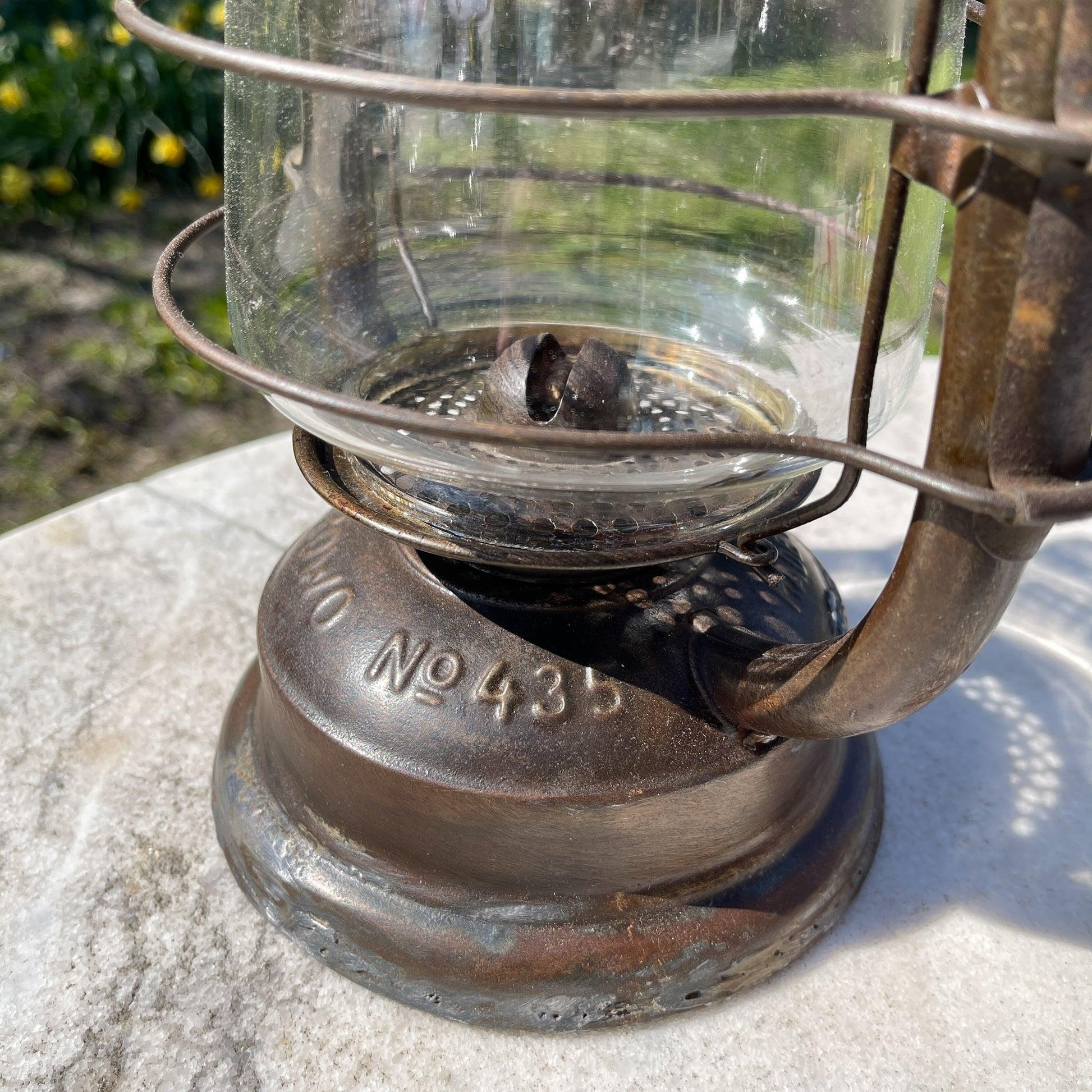 Antieke stormlantaarn Frowo 435 petroleum lamp - Bamestra Curiosa