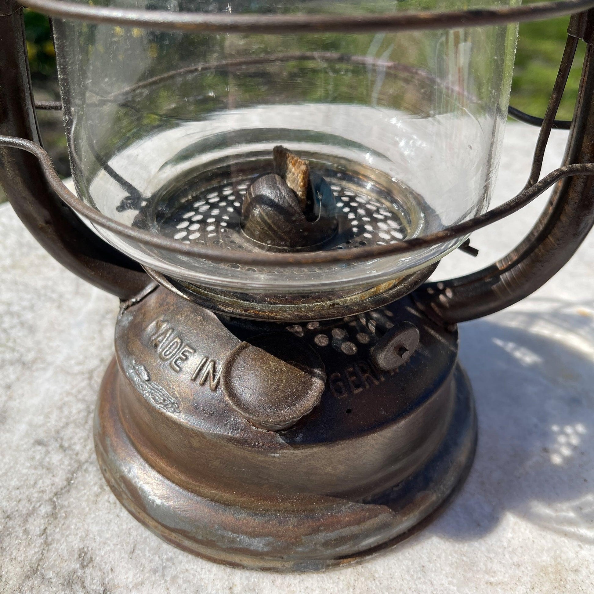 Antieke stormlantaarn Frowo 435 petroleum lamp - Bamestra Curiosa