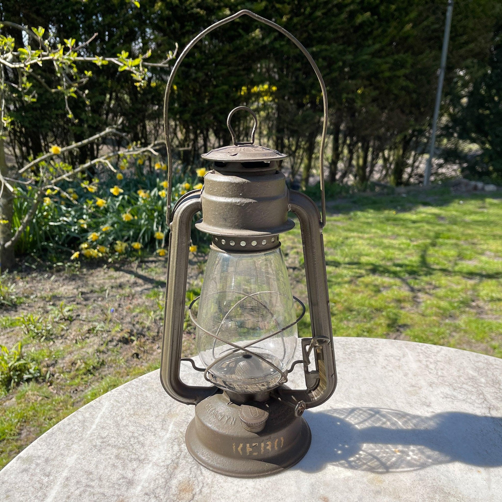 Antieke stormlantaarn petroleum lamp Chalwyn Far East - Bamestra Curiosa
