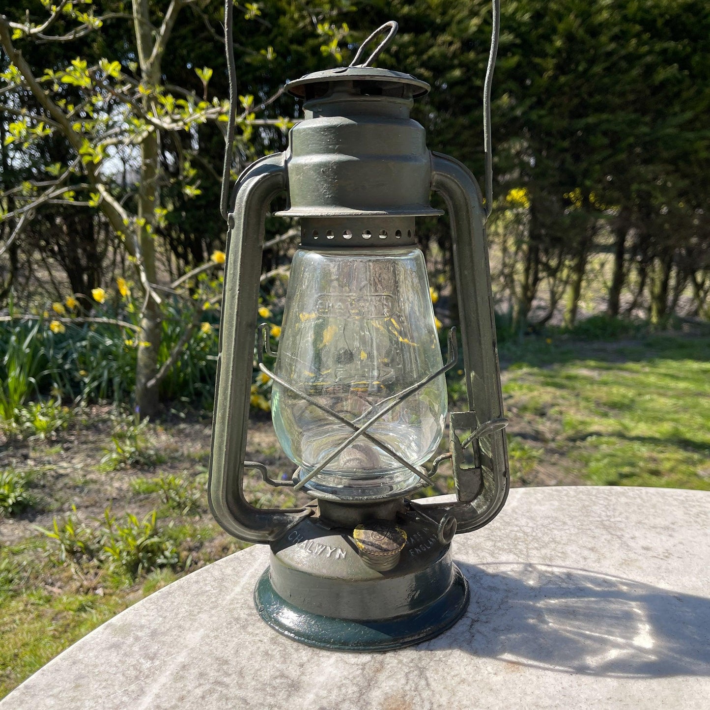 Antieke stormlantaarn petroleum lamp Chalwyn Far East - Bamestra Curiosa
