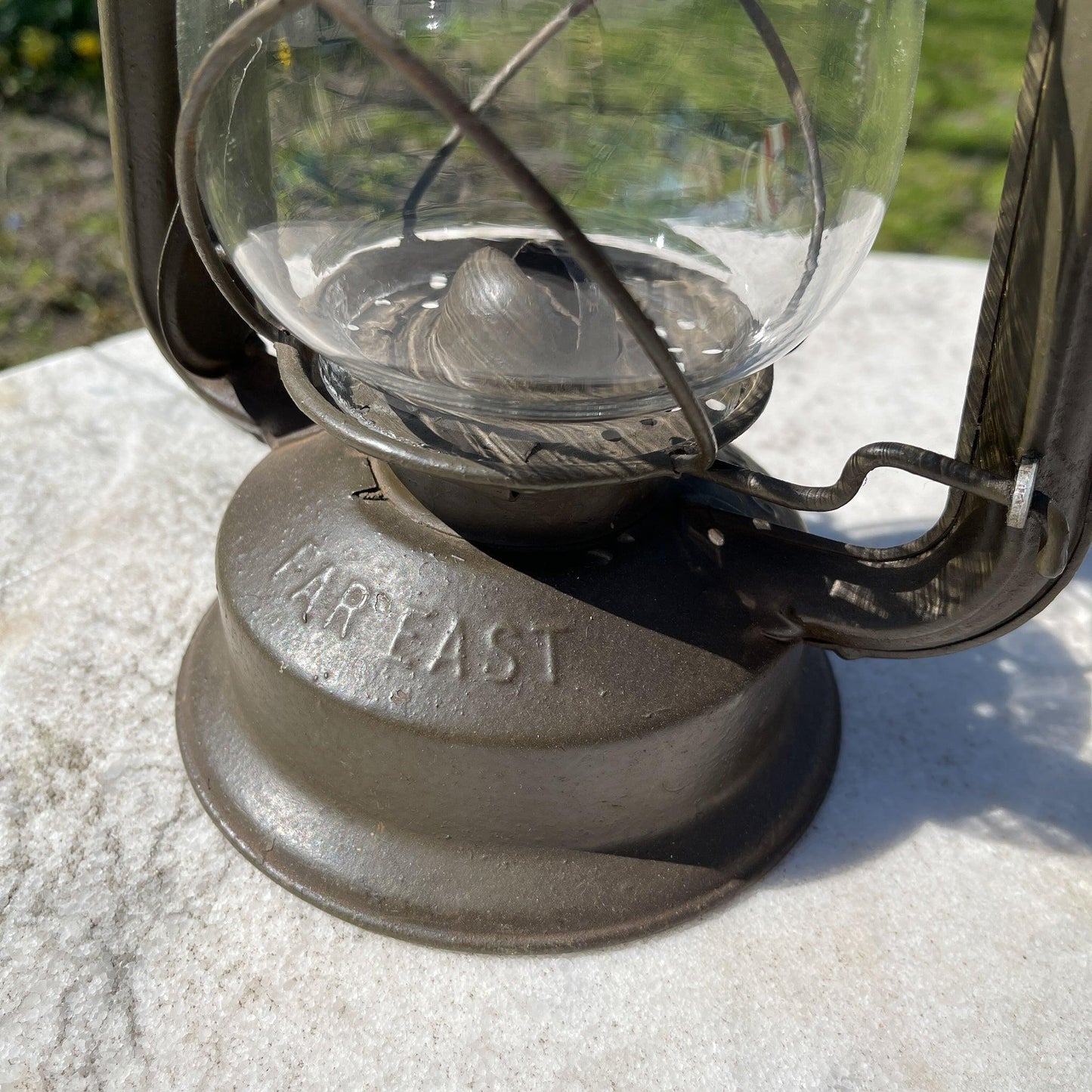 Antieke stormlantaarn petroleum lamp Chalwyn Far East - Bamestra Curiosa
