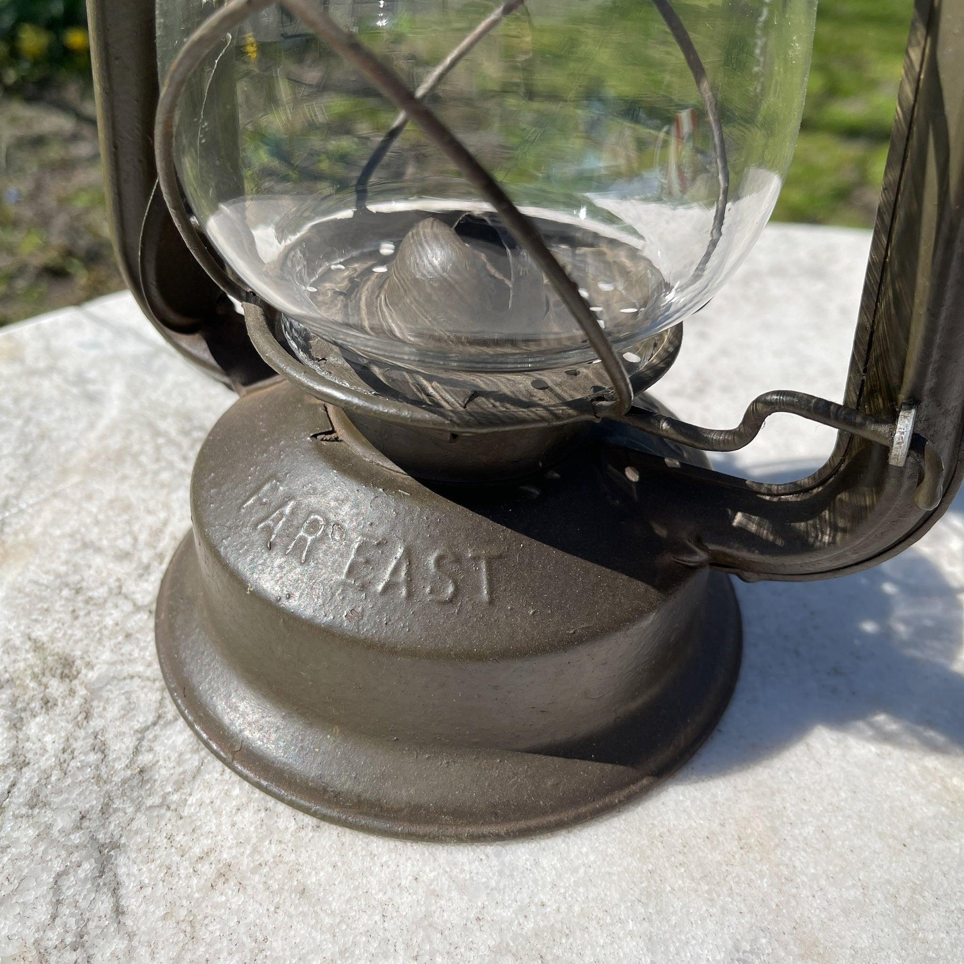 Antieke stormlantaarn petroleum lamp Chalwyn Far East - Bamestra Curiosa