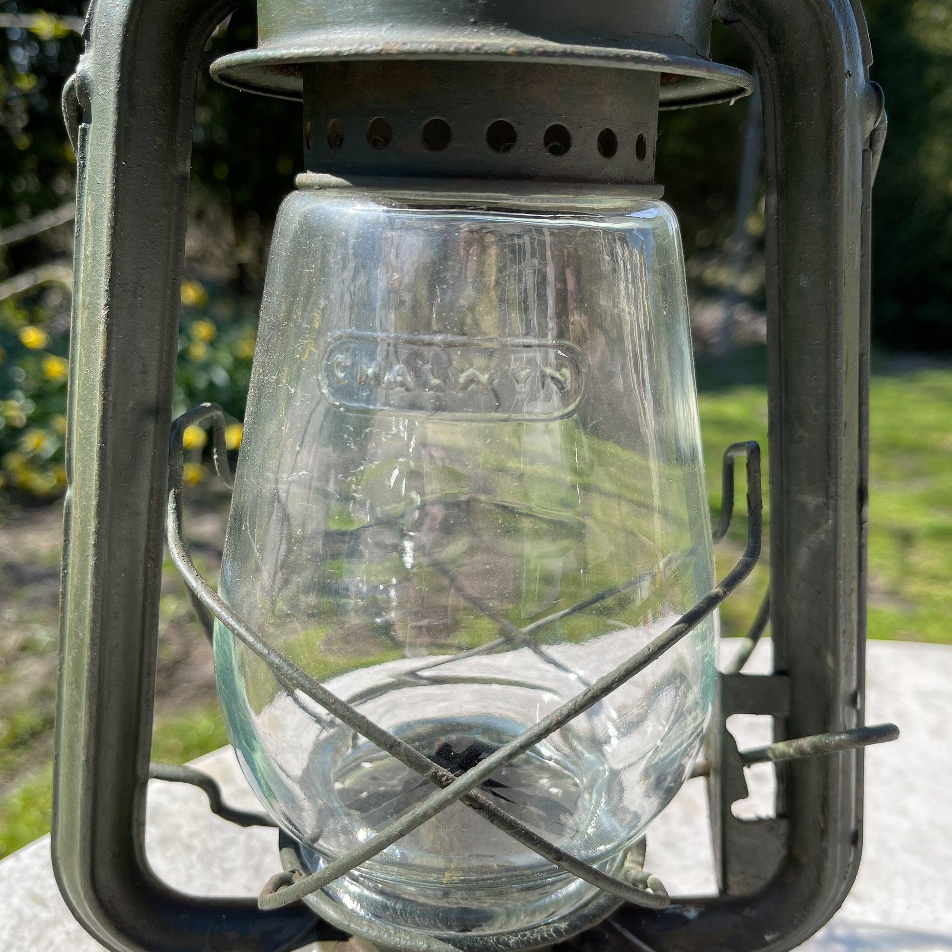 Antieke stormlantaarn petroleum lamp Chalwyn Far East - Bamestra Curiosa