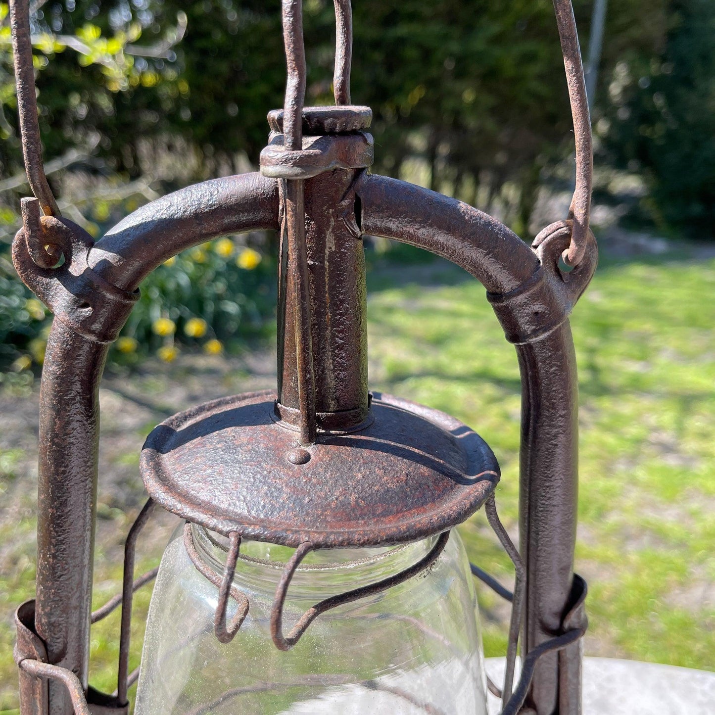 Antieke stormlantaarn petroleum lamp Marine - Bamestra Curiosa