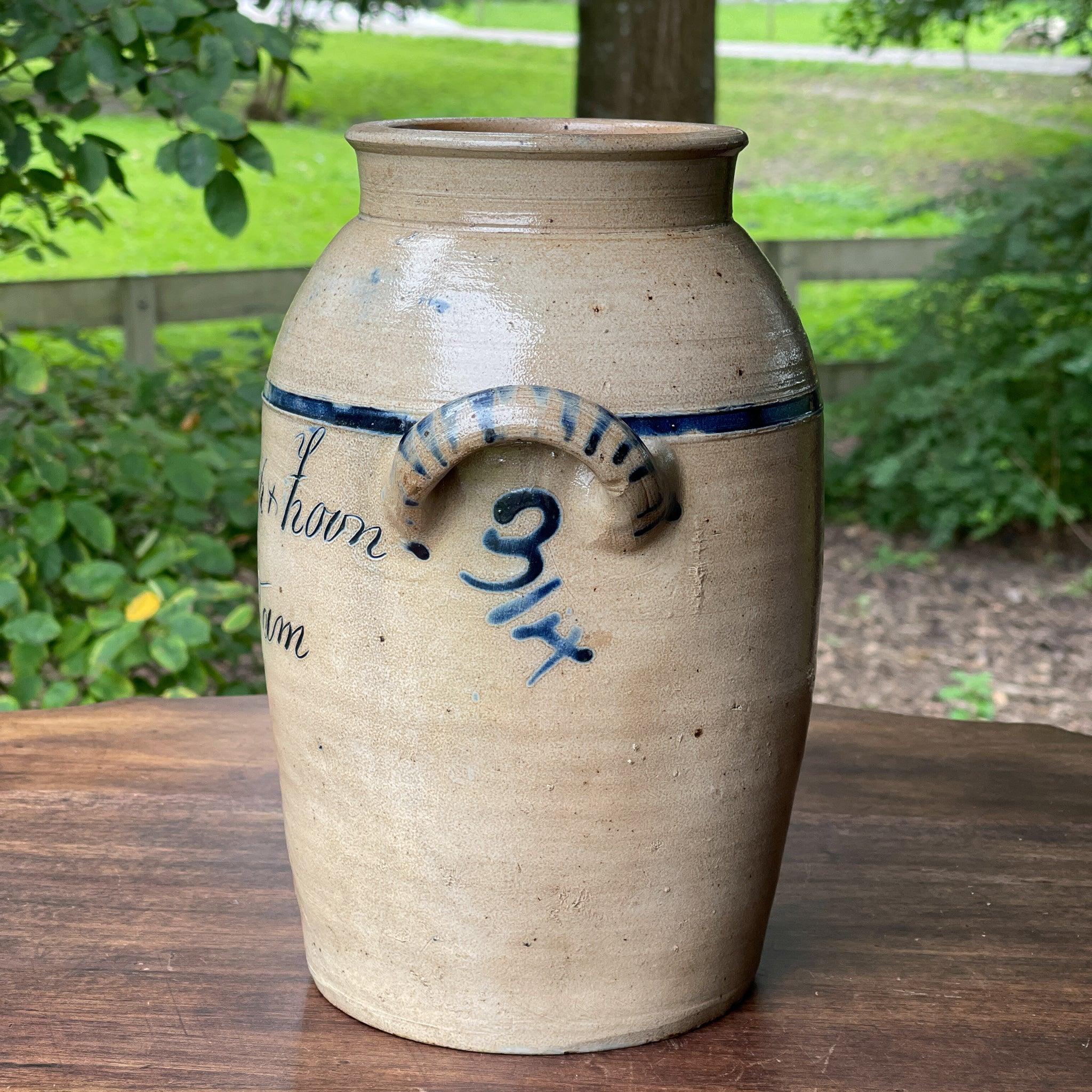 Antieke voorraadpot met J.M. De Hoop & Zoon Rotterdam - Bamestra Curiosa