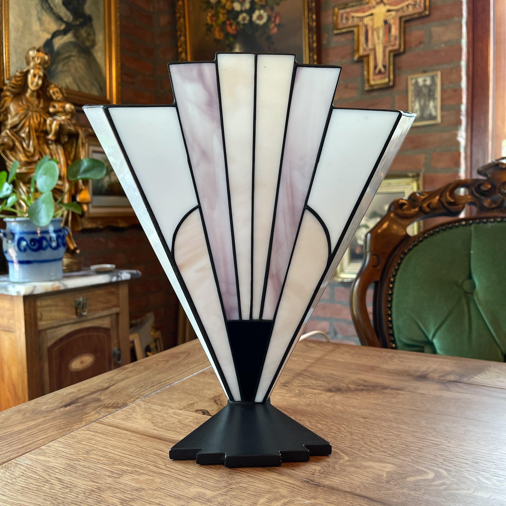 Art deco lamp van Tiffany glas - Bamestra Curiosa