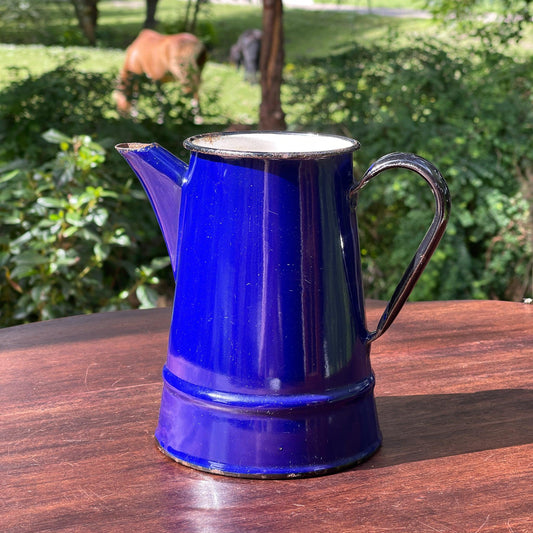 Blauw emaille kannetje - Bamestra Curiosa