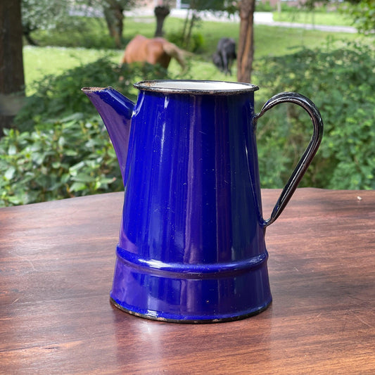 Blauw emaille kannetje - Bamestra Curiosa