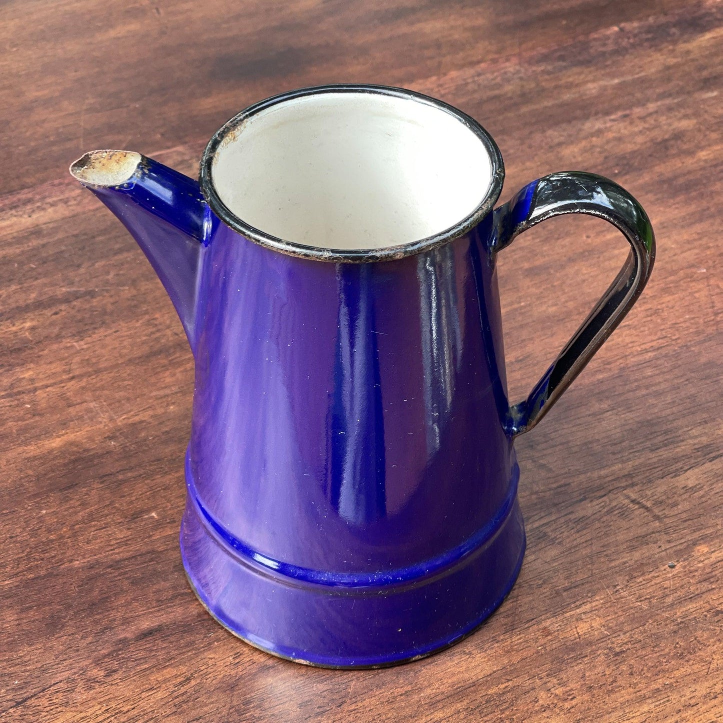 Blauw emaille kannetje - Bamestra Curiosa