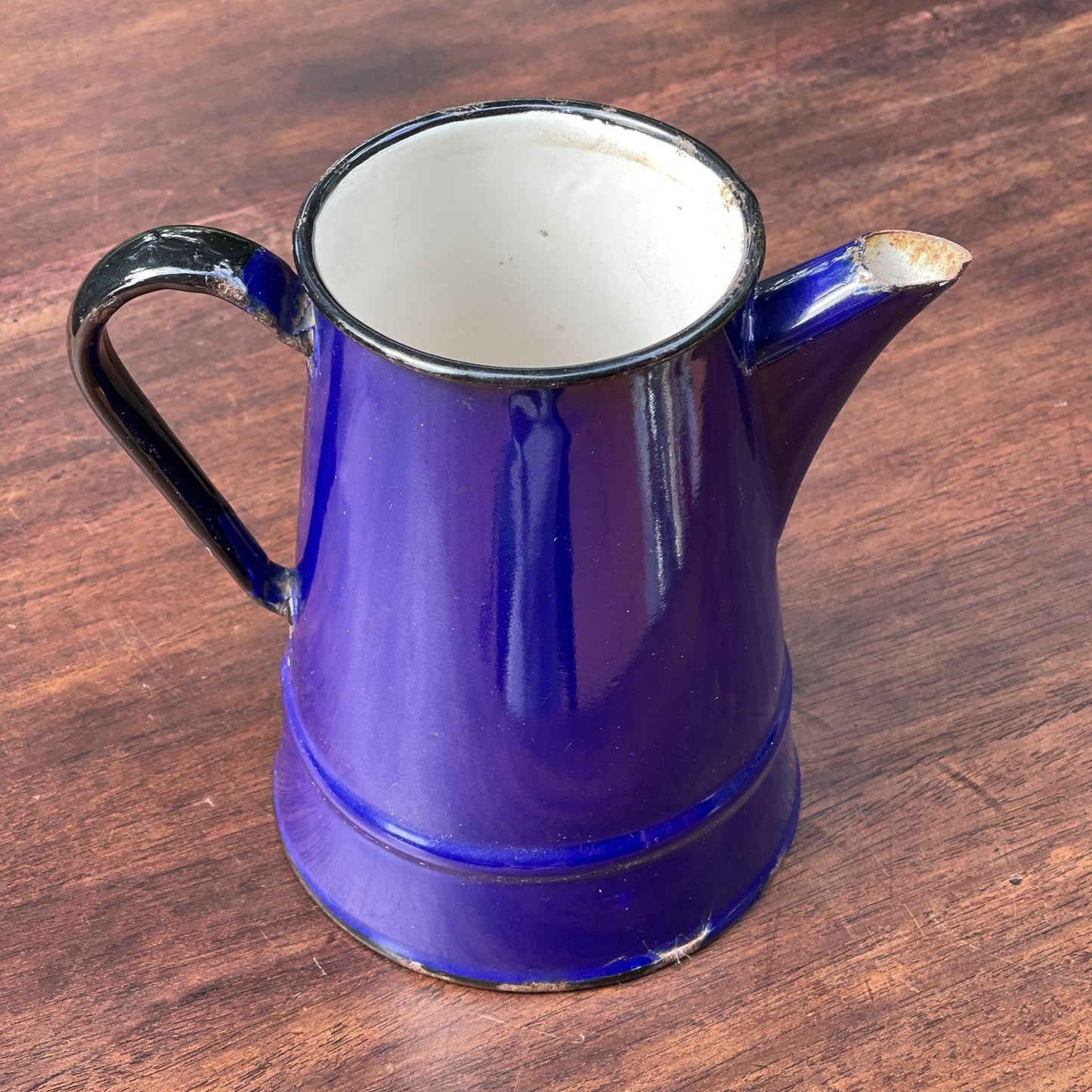 Blauw emaille kannetje - Bamestra Curiosa