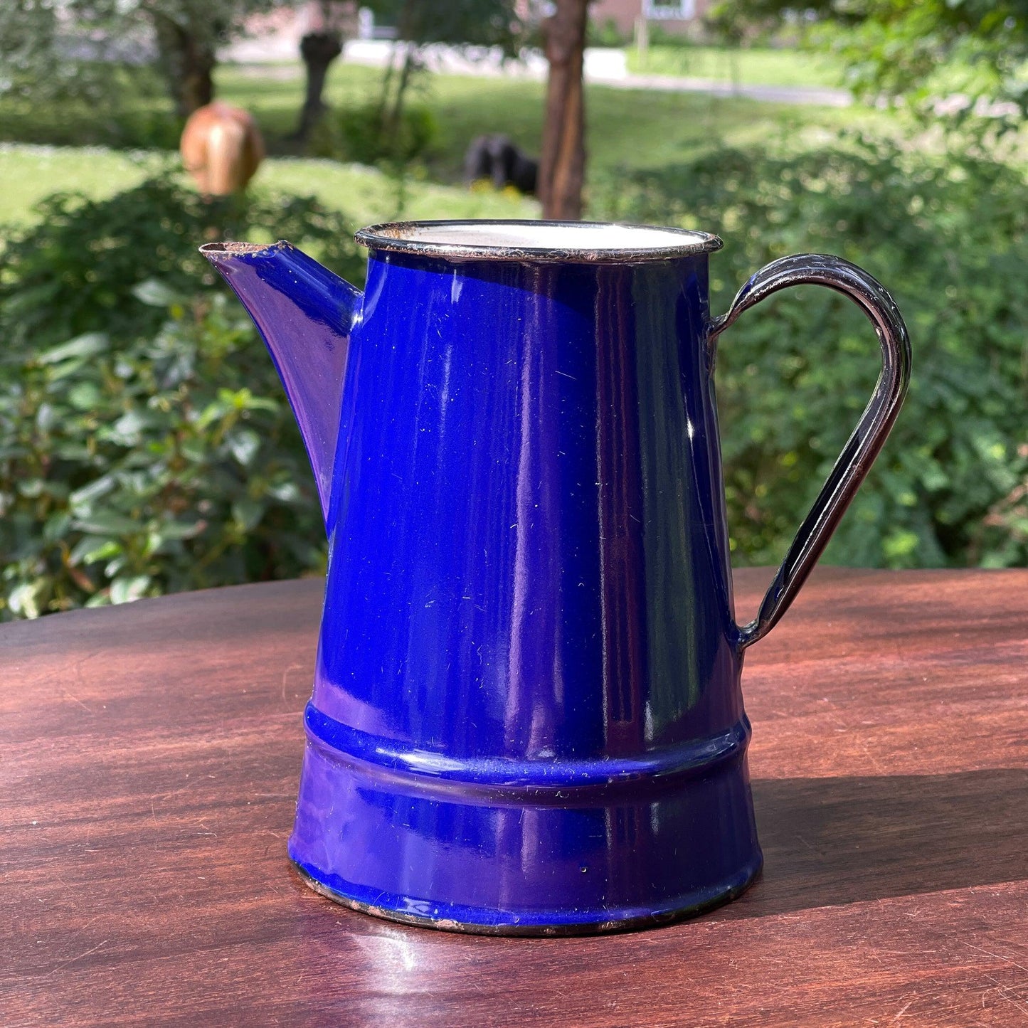 Blauw emaille kannetje - Bamestra Curiosa