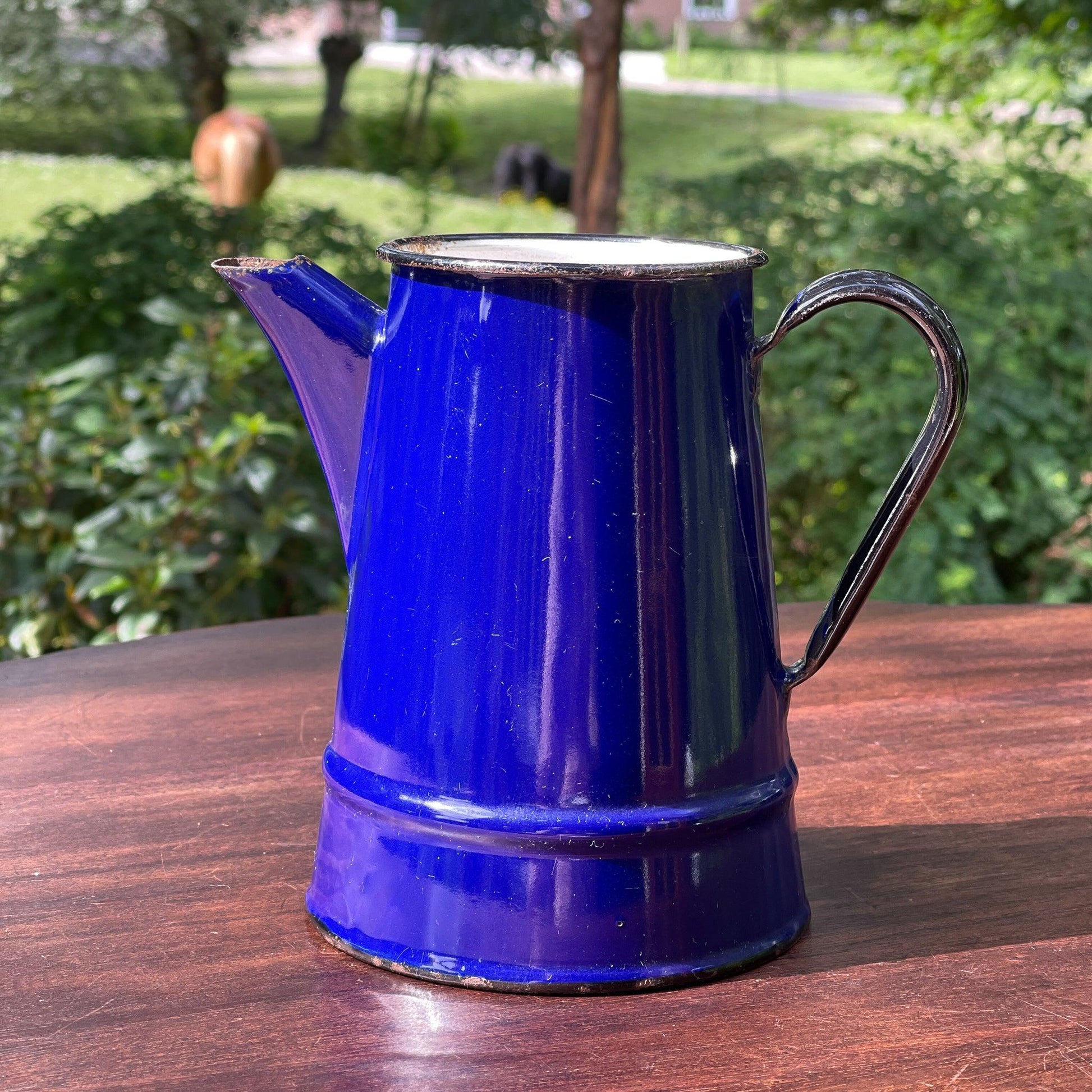 Blauw emaille kannetje - Bamestra Curiosa