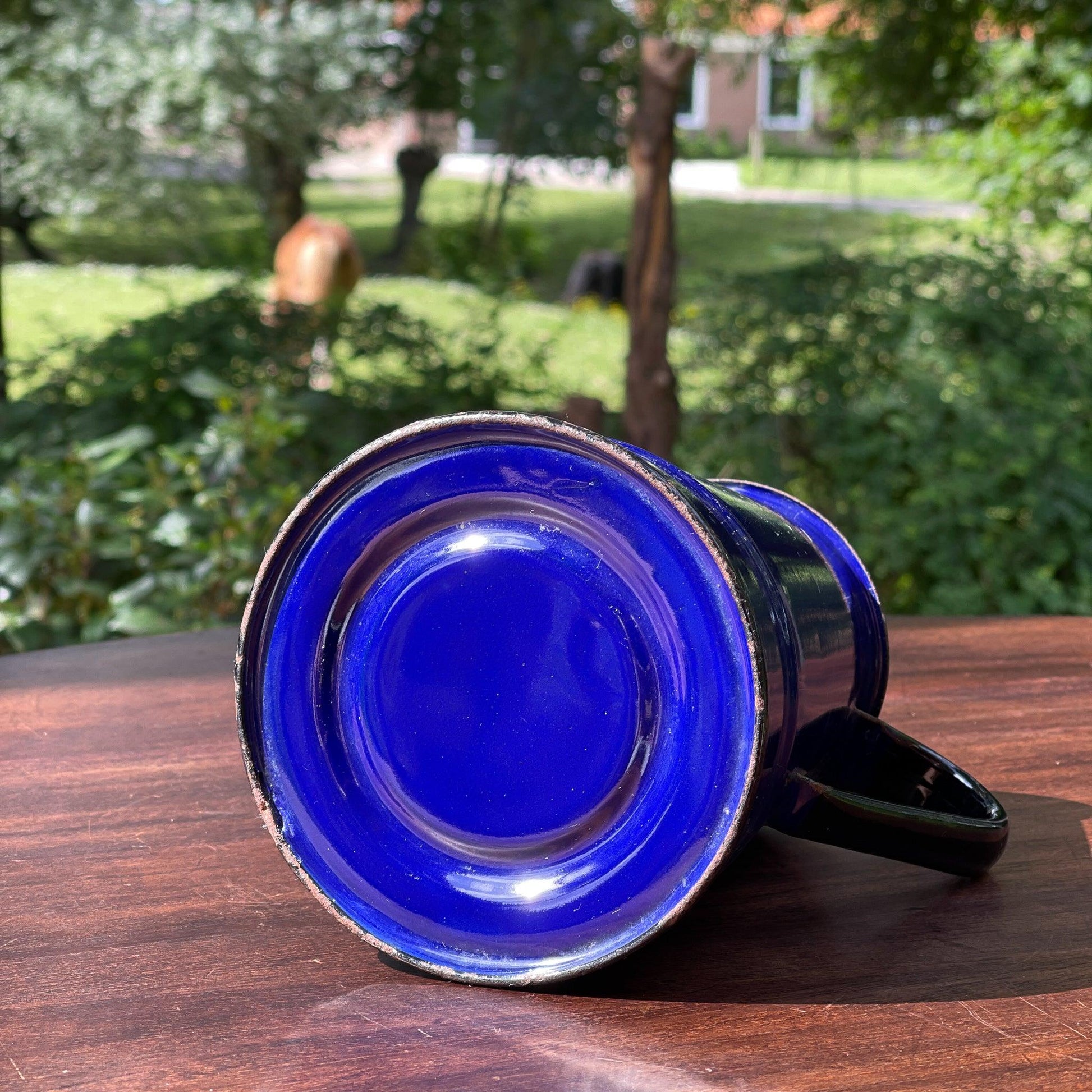 Blauw emaille kannetje - Bamestra Curiosa