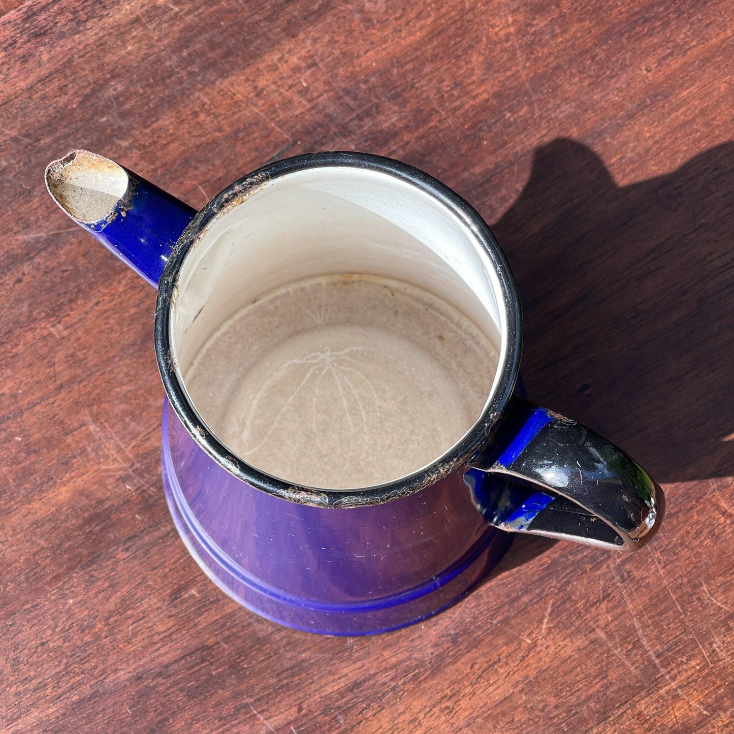 Blauw emaille kannetje - Bamestra Curiosa