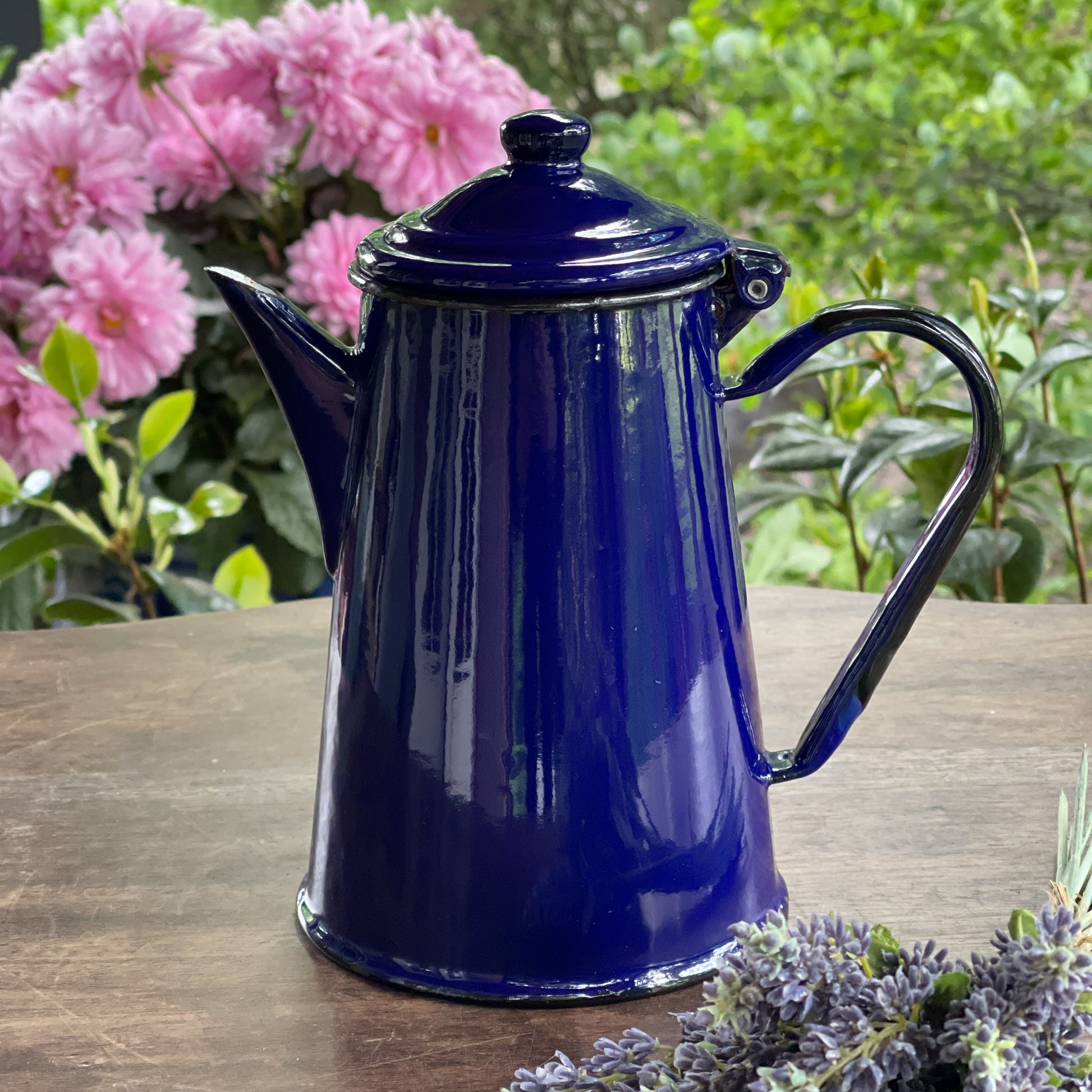 Blauwe Emaille Koffiepot 1 Liter - The Collectionist