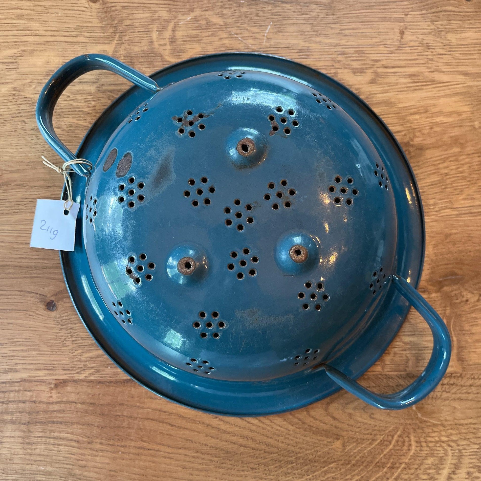 Blauwe emaille vergiet - Bamestra Curiosa