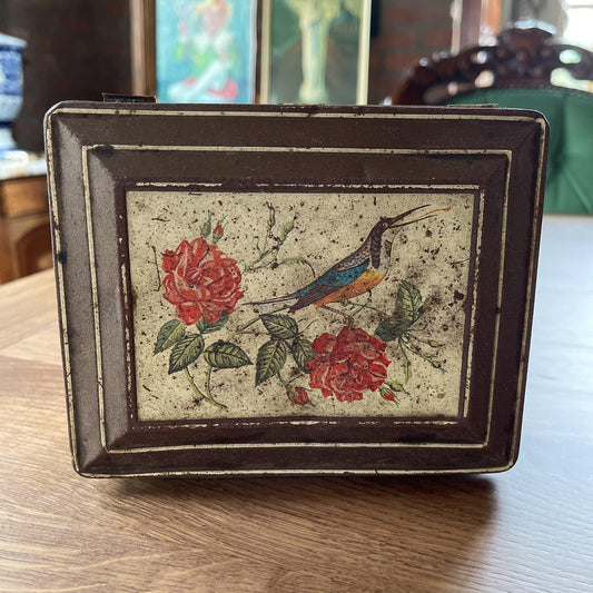 Blik van Niemeijer met bloemen en een Colibri - Bamestra Curiosa