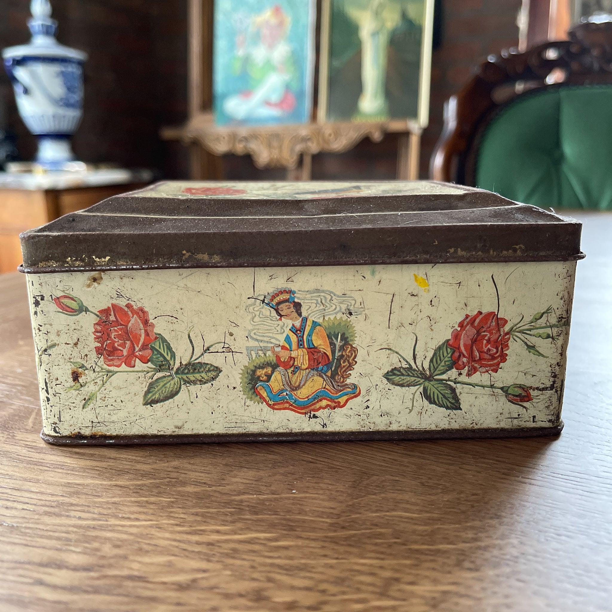 Blik van Niemeijer met bloemen en een Colibri - Bamestra Curiosa