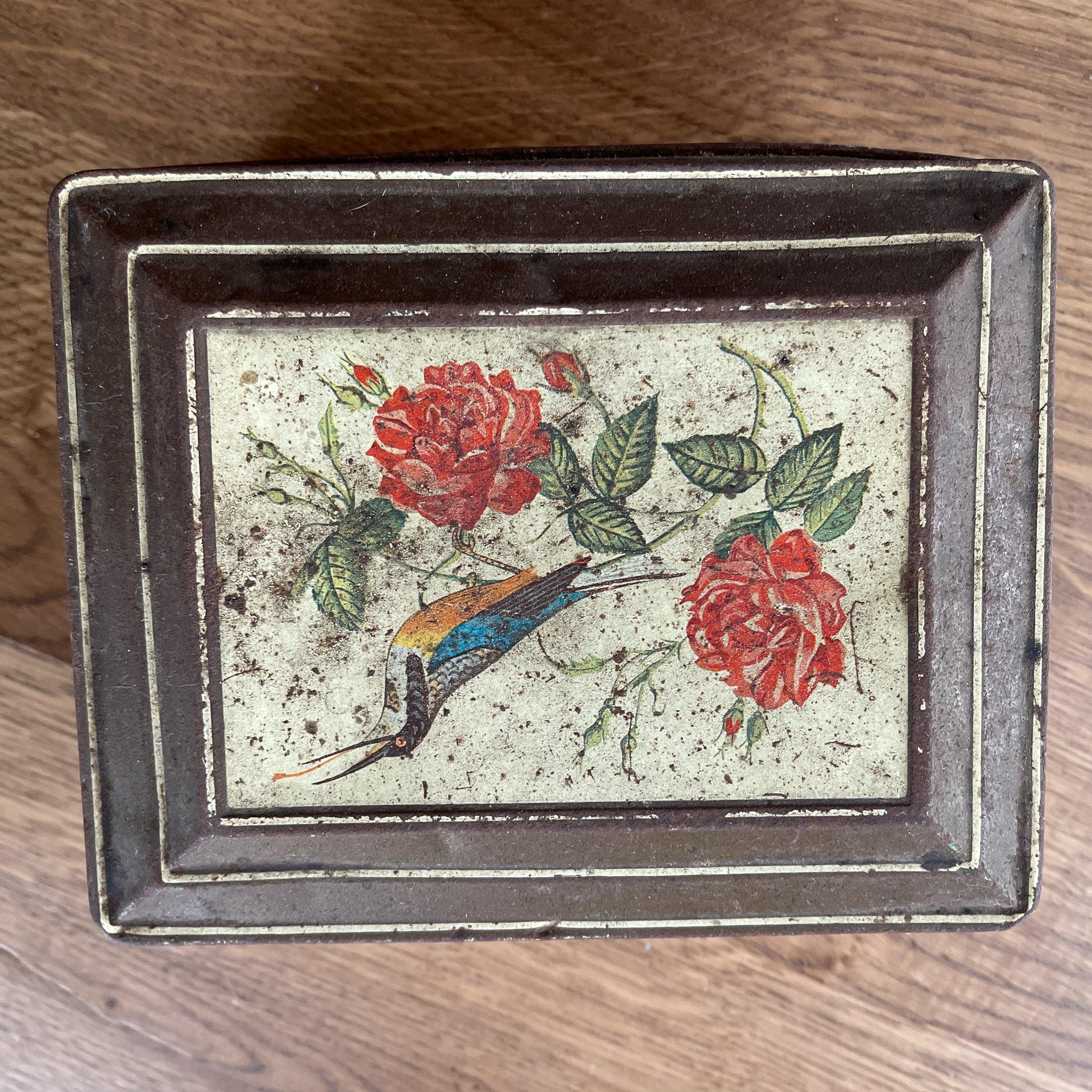 Blik van Niemeijer met bloemen en een Colibri - Bamestra Curiosa