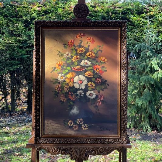 Bloemstilleven olieverf op doek - Tiziani - Bamestra Curiosa