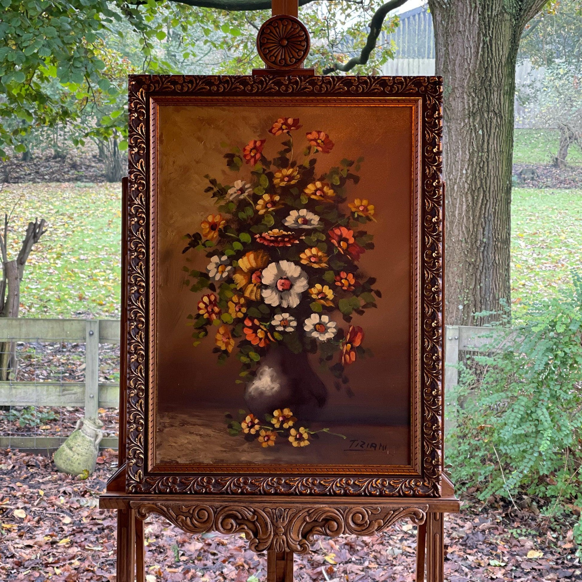 Bloemstilleven olieverf op doek - Tiziani - Bamestra Curiosa