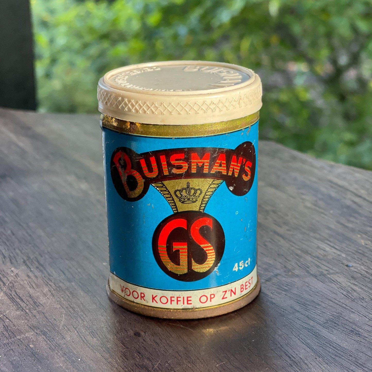 Buisman's koffiestroop blikje - Bamestra Curiosa