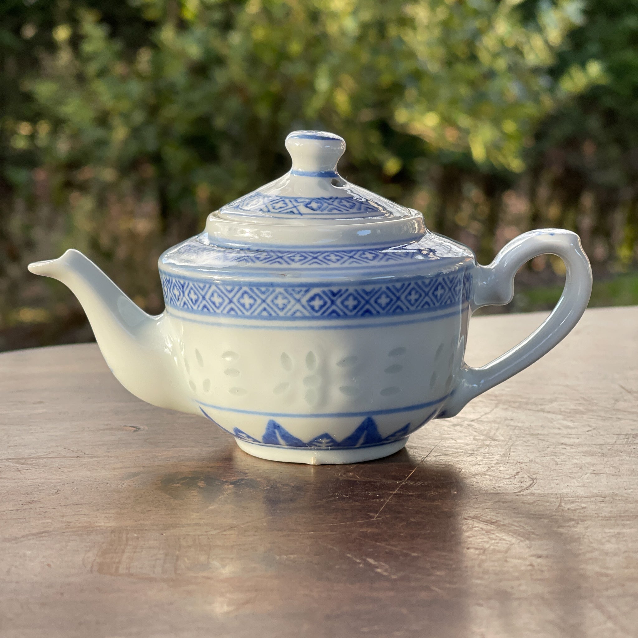 Chinees rijstkorrel porseleinen theepotje - The Collectionist