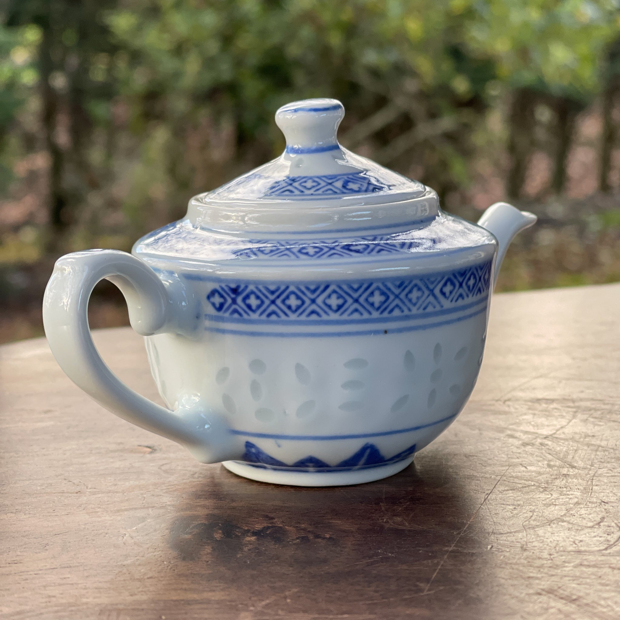 Chinees rijstkorrel porseleinen theepotje - The Collectionist