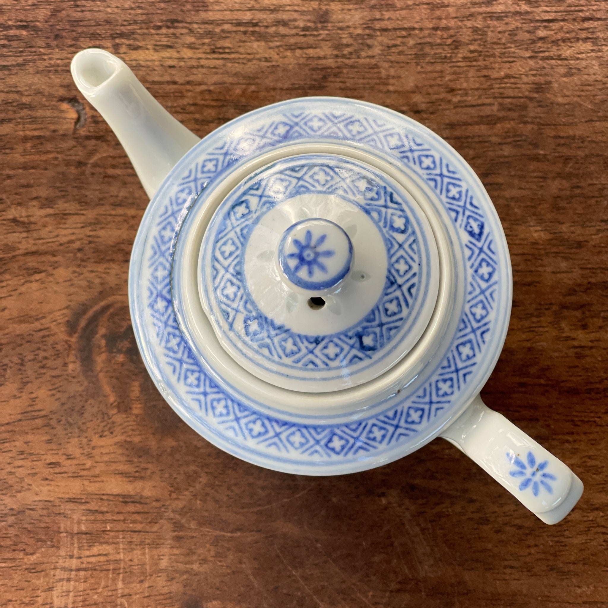 Chinees rijstkorrel porseleinen theepotje - The Collectionist