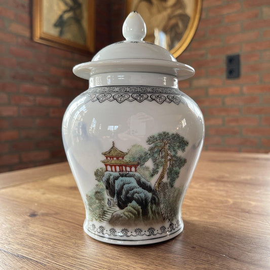 Chinese porseleinen pot met deksel - Bamestra Curiosa
