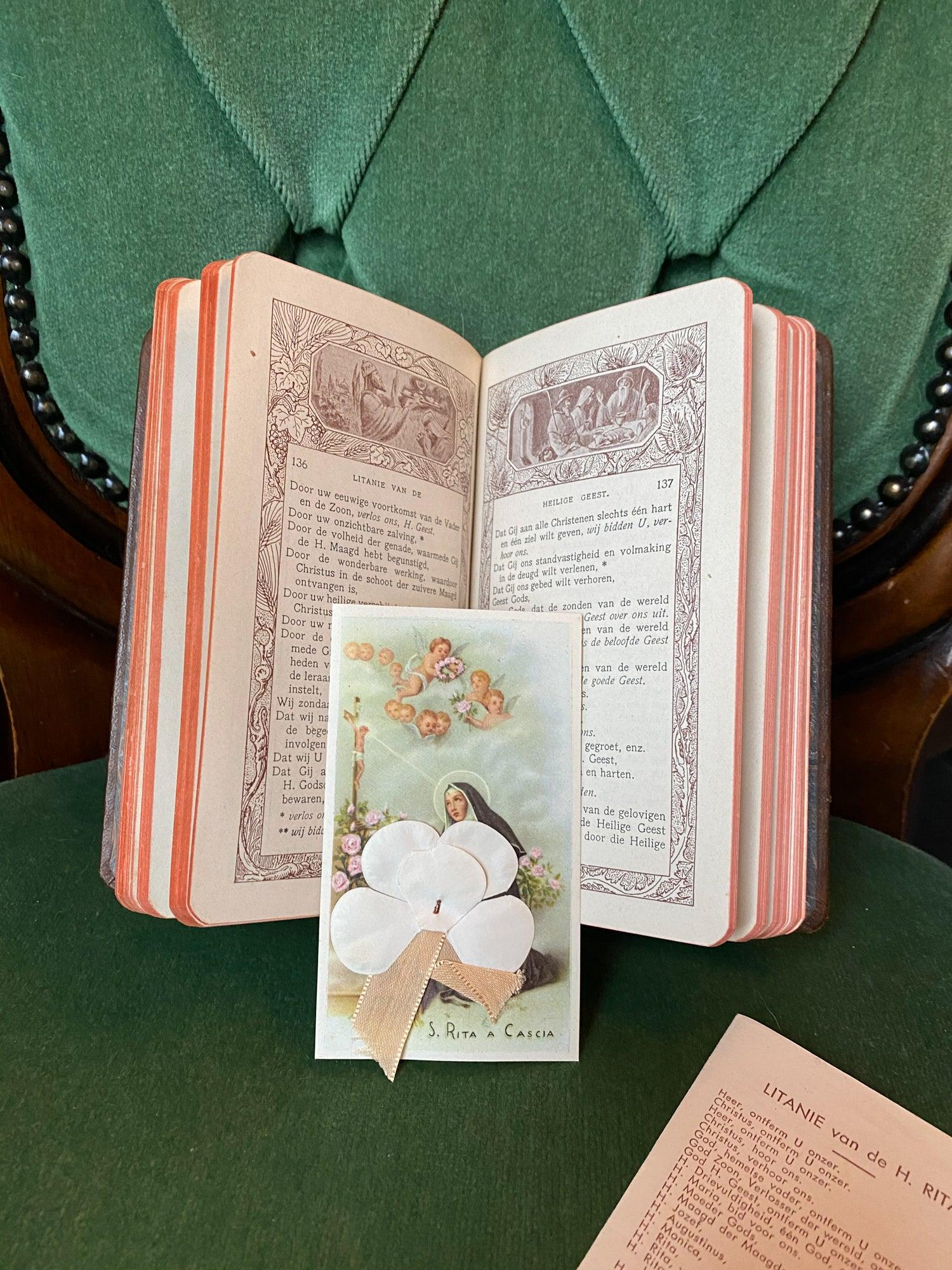 Communie en gebedenboek met leren kaft 1948 - The Collectionist