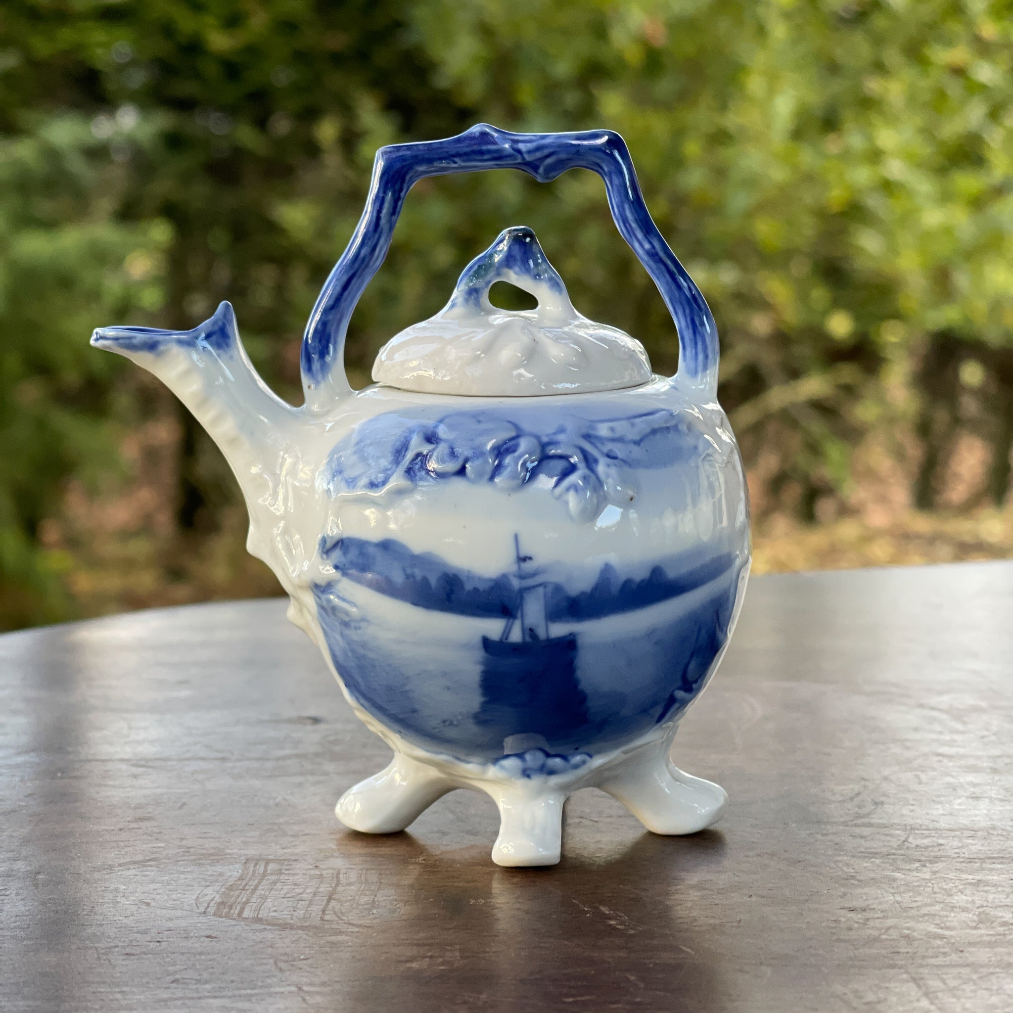 Delfts Blauw Theepotje Zeilbootje - The Collectionist
