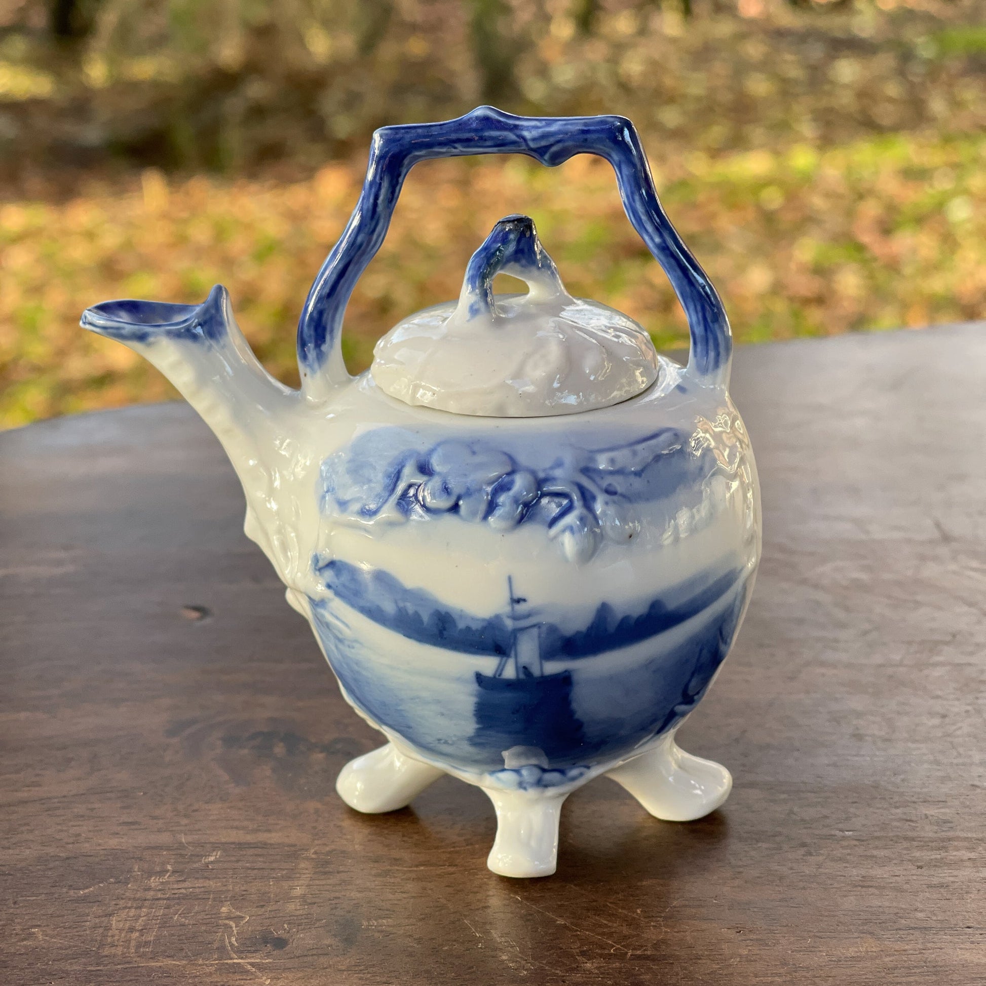 Delfts Blauw Theepotje Zeilbootje - The Collectionist