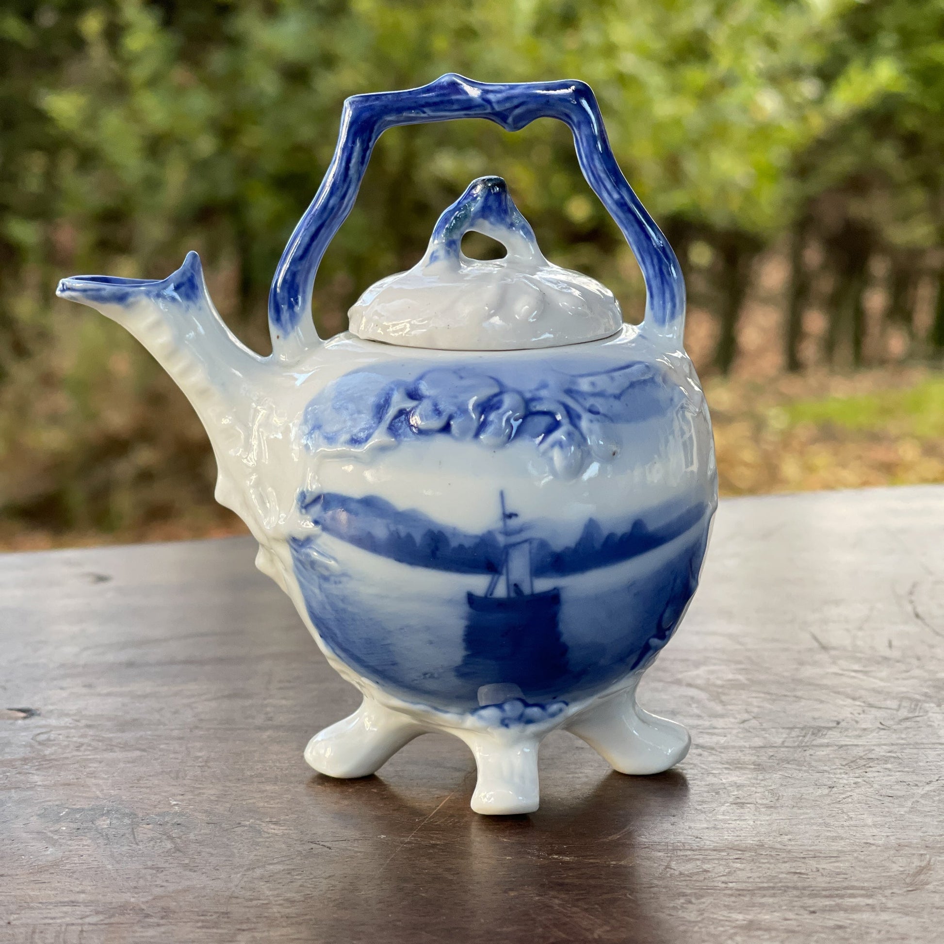 Delfts Blauw Theepotje Zeilbootje - The Collectionist