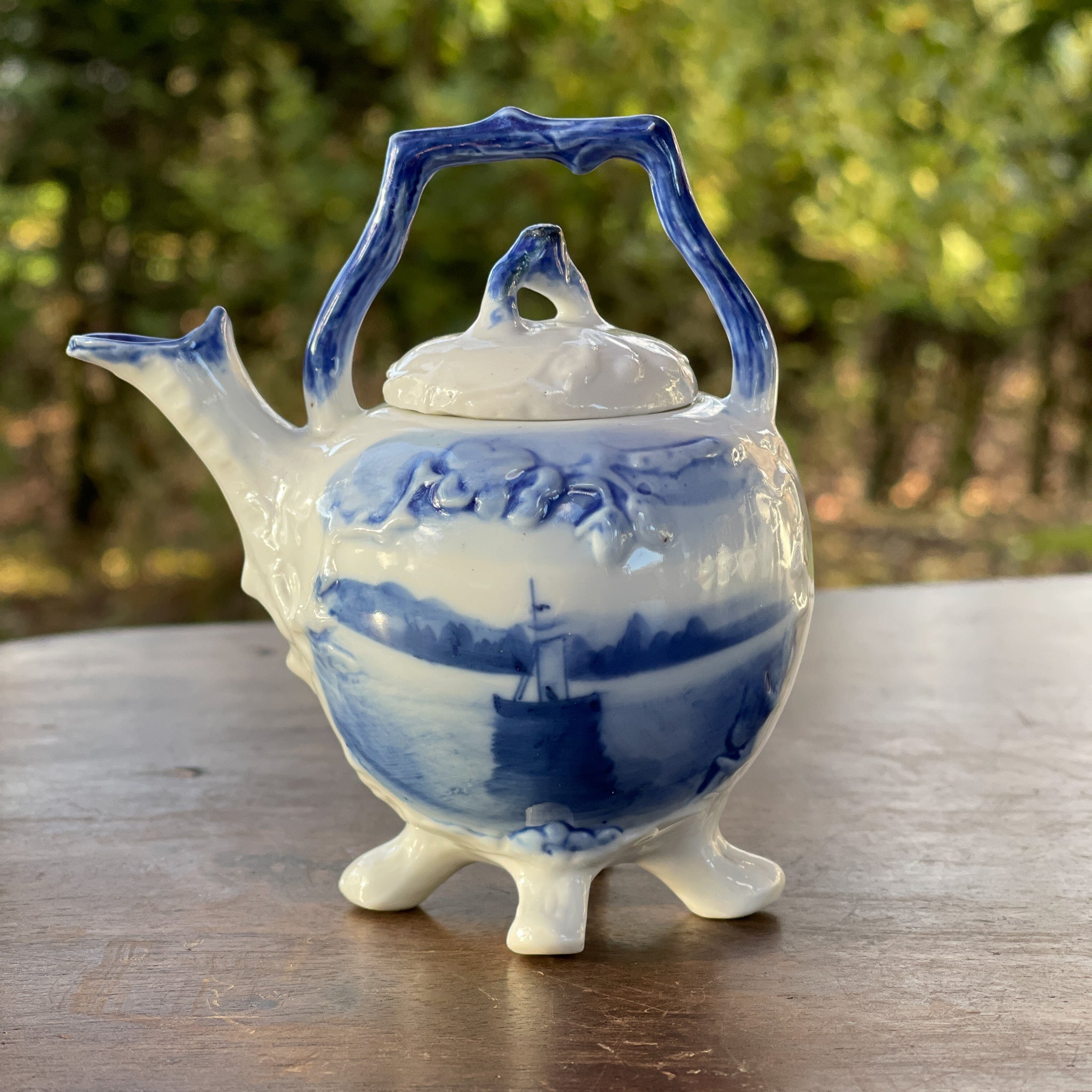Delfts Blauw Theepotje Zeilbootje - The Collectionist