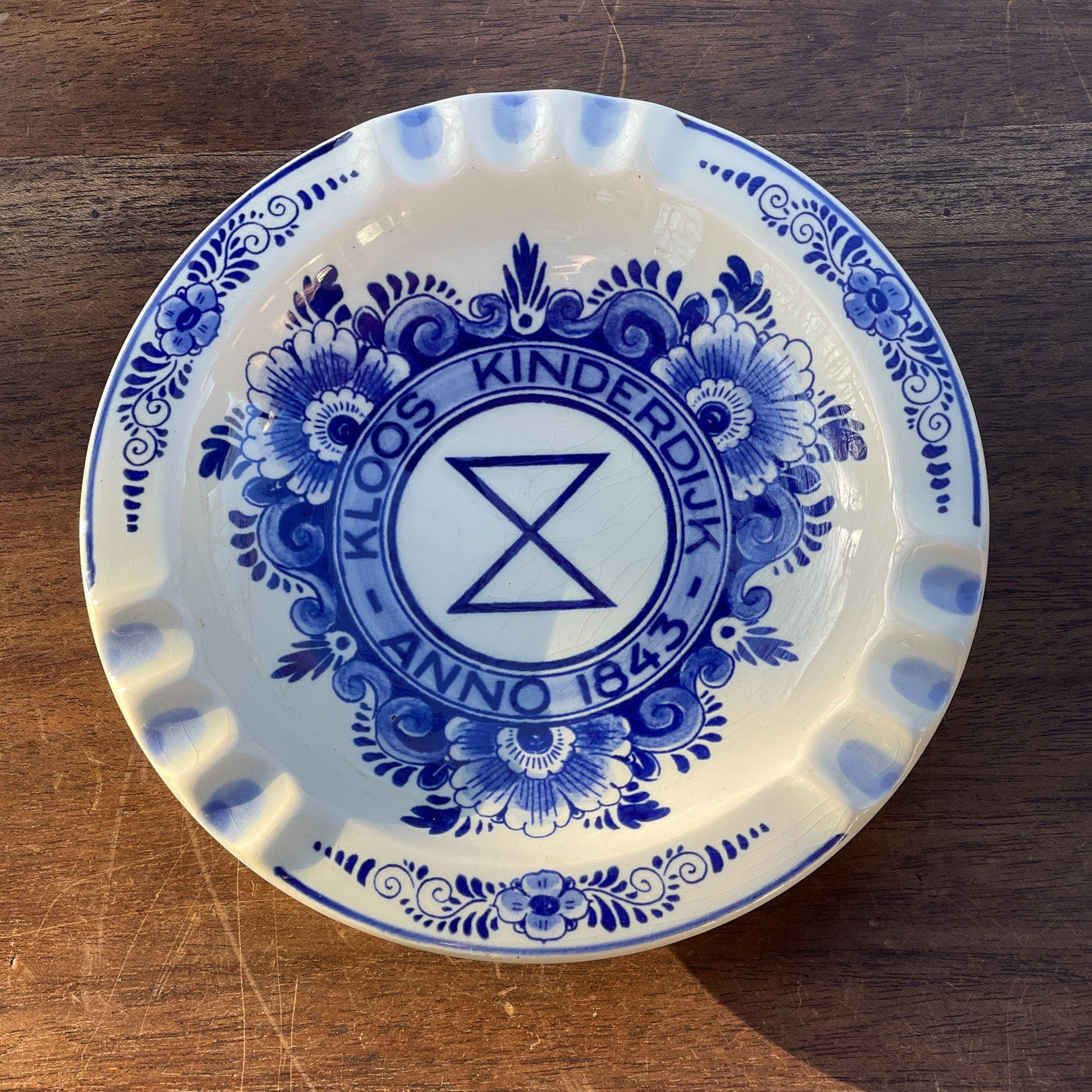 Delfts Blauwe Asbak Kloos Kinderdijk Anno 1843 - The Collectionist